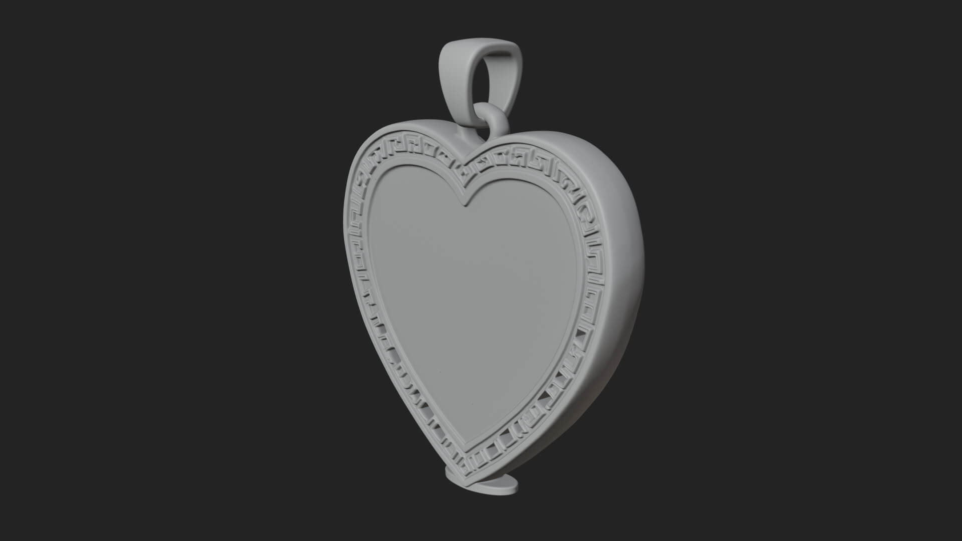 Ornate Framed Heart Plaque Design 315 3D Print Model 3D Model