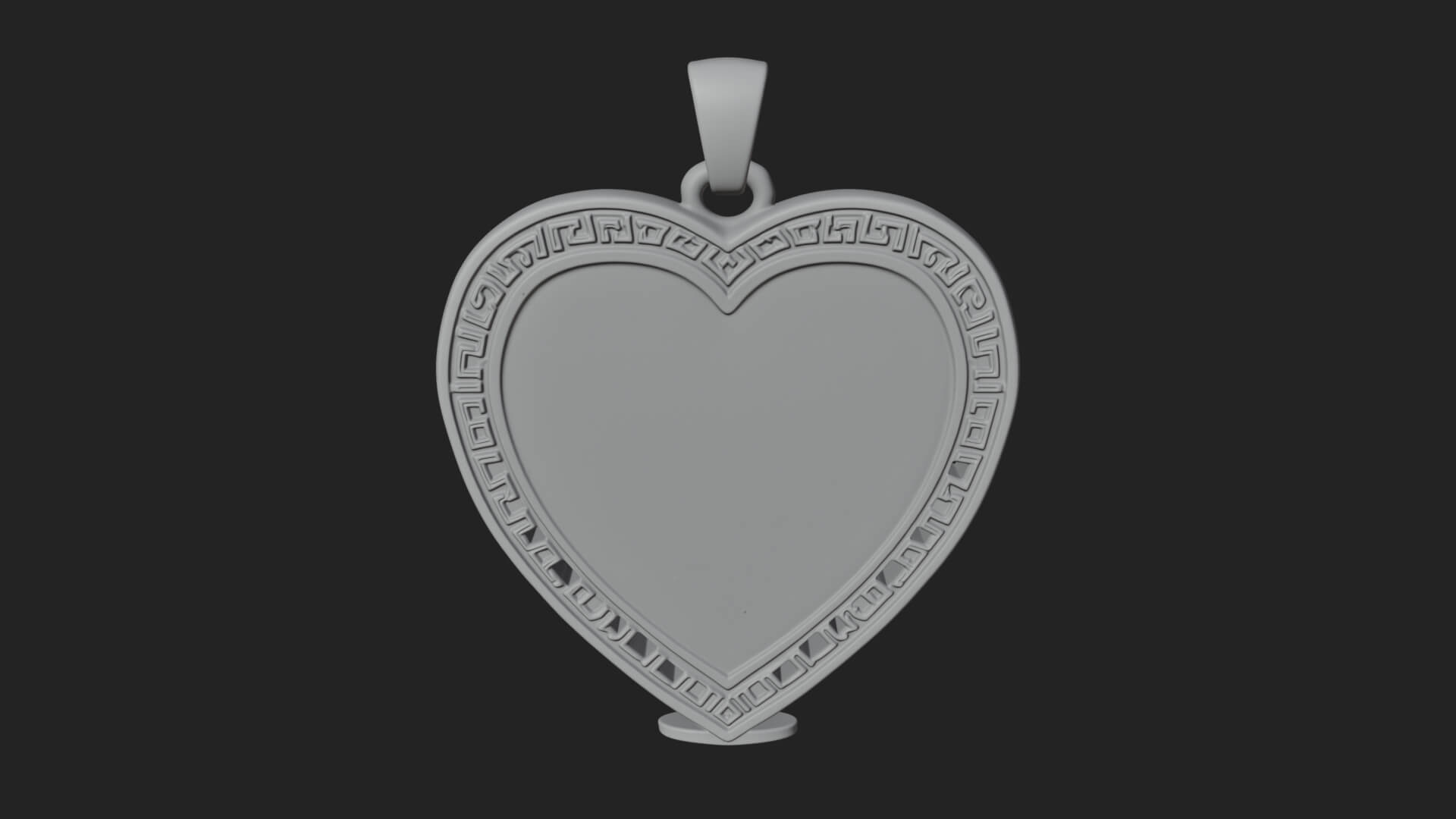 Ornate Framed Heart Plaque Design 315 3D Print Model 3D Model