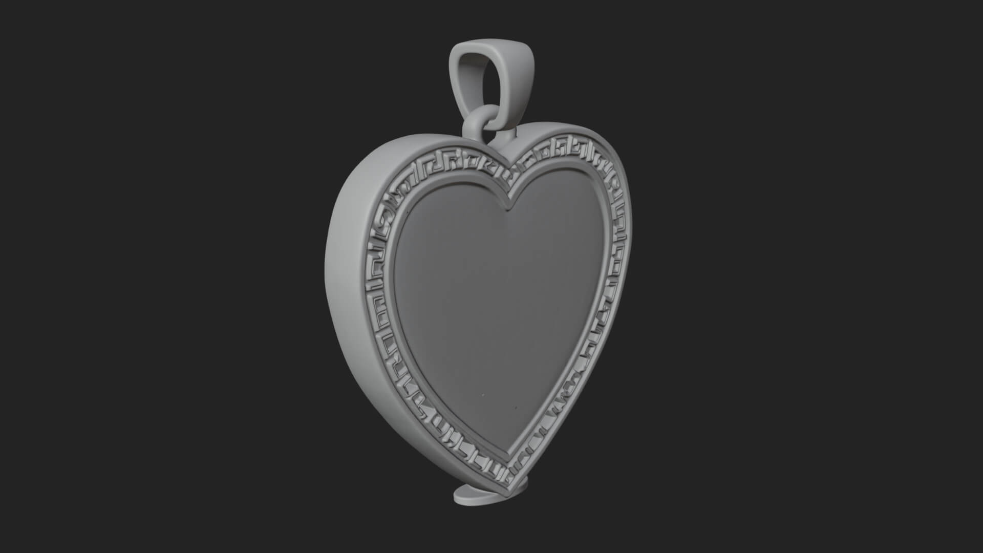 Ornate Framed Heart Plaque Design 315 3D Print Model 3D Model