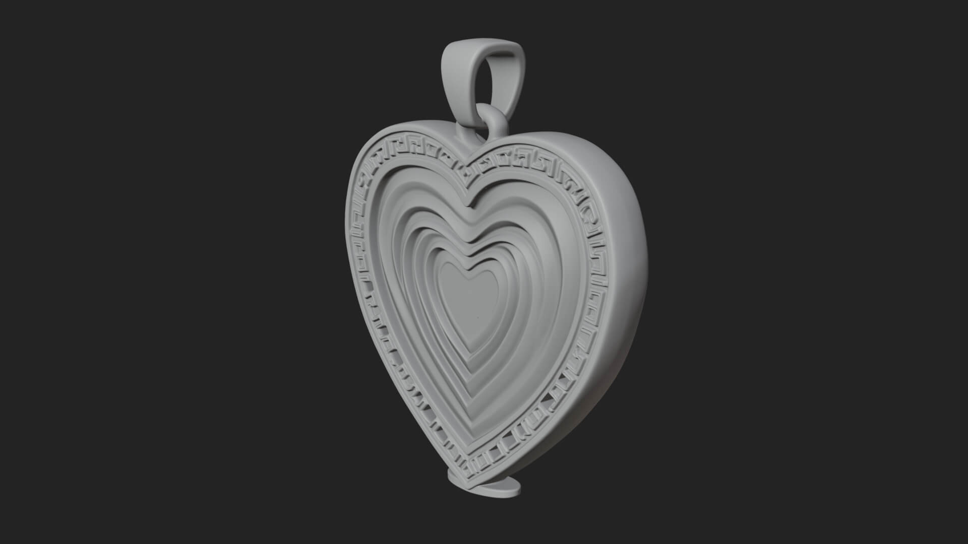Ornate Framed Heart Plaque Design 315 3D Print Model 3D Model