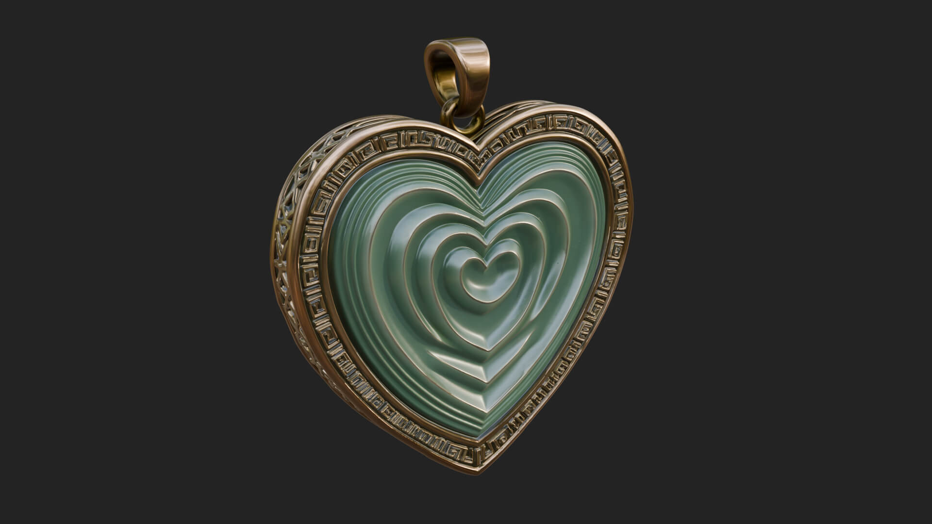 Ornate Framed Heart Plaque Design 316 3D Print Model 3D Model