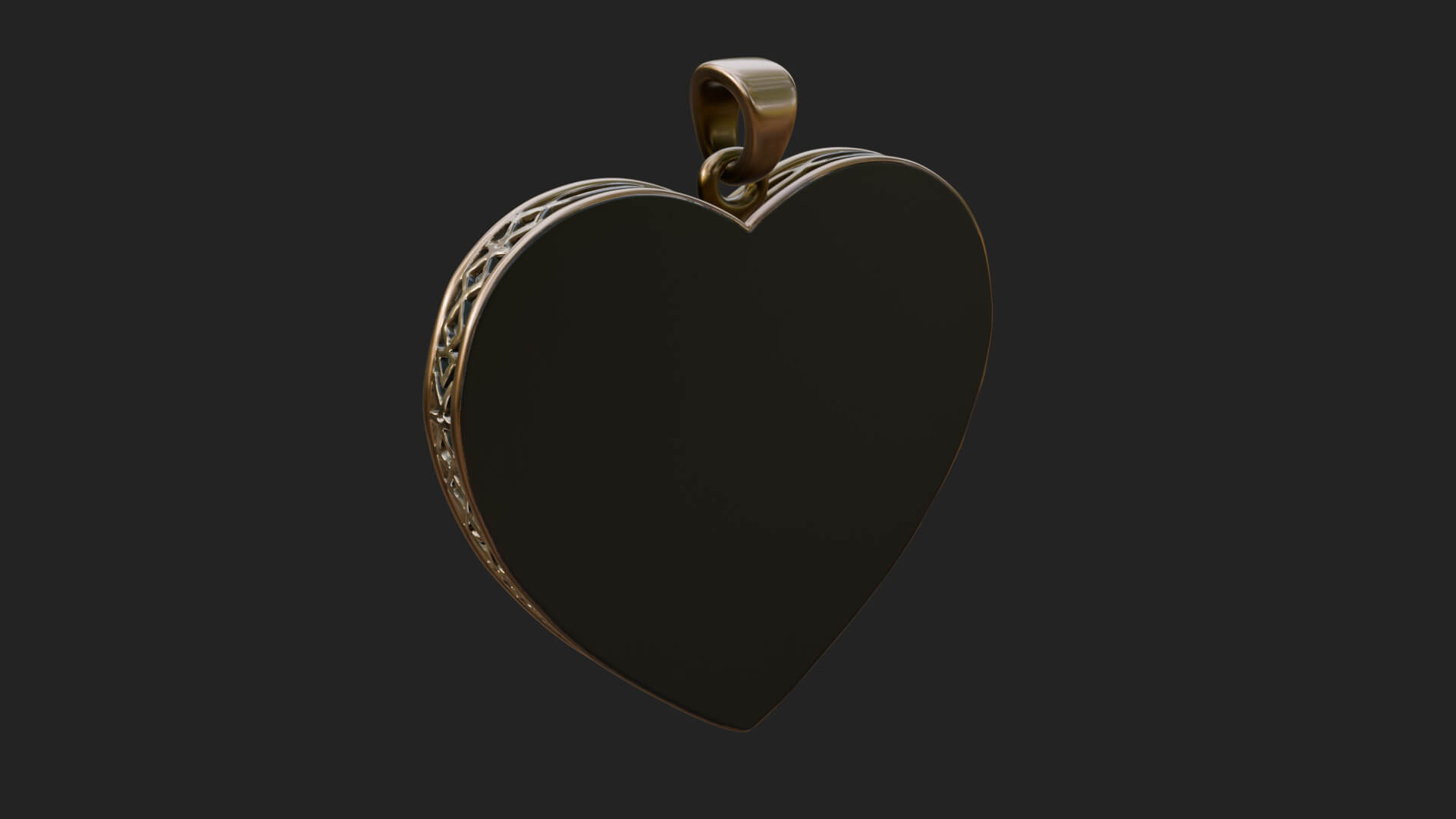 Ornate Framed Heart Plaque Design 316 3D Print Model 3D Model