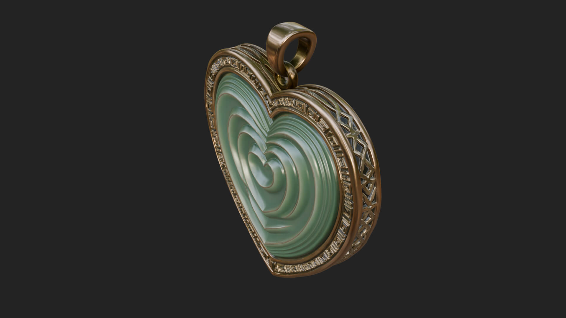 Ornate Framed Heart Plaque Design 316 3D Print Model 3D Model