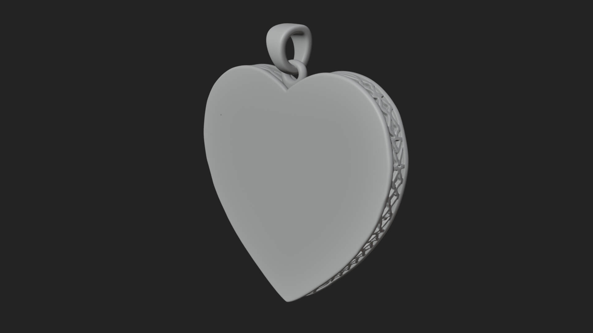 Ornate Framed Heart Plaque Design 316 3D Print Model 3D Model