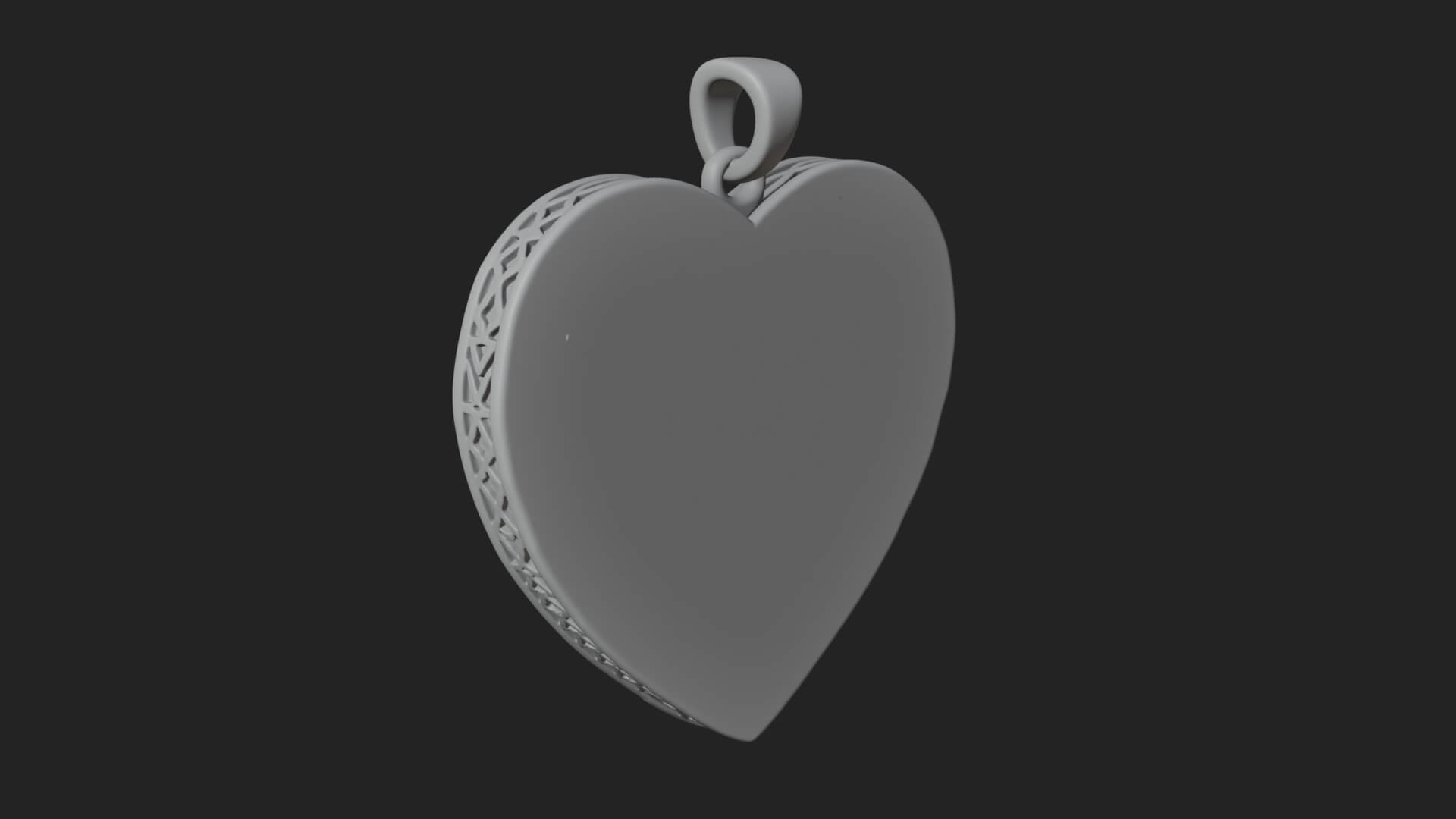 Ornate Framed Heart Plaque Design 316 3D Print Model 3D Model