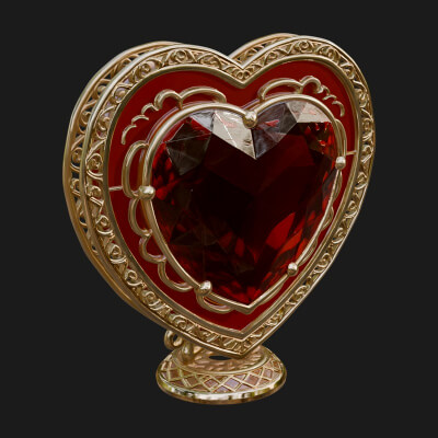 Ornate Framed Heart Plaque Design 322 3D Print Model