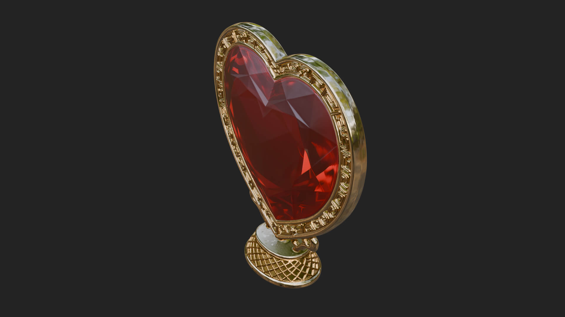 Ornate Framed Heart Plaque Design 323 3D Print Model 3D Model