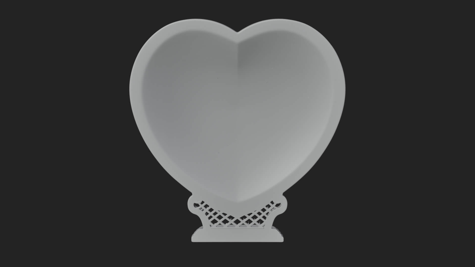 Ornate Framed Heart Plaque Design 324 3D Print Model 3D Model