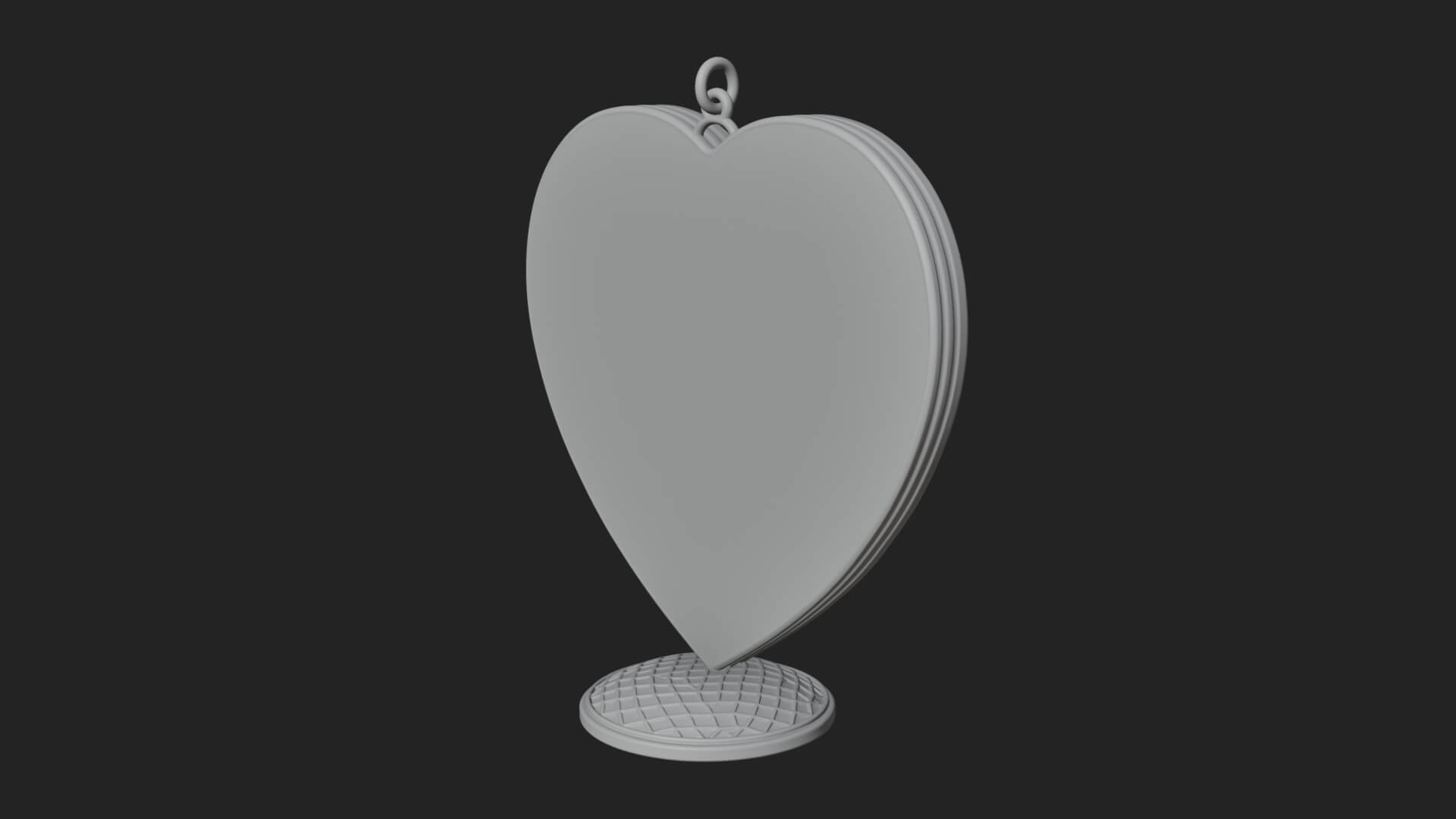 Ornate Framed Heart Plaque Design 325 3D Print Model 3D Model