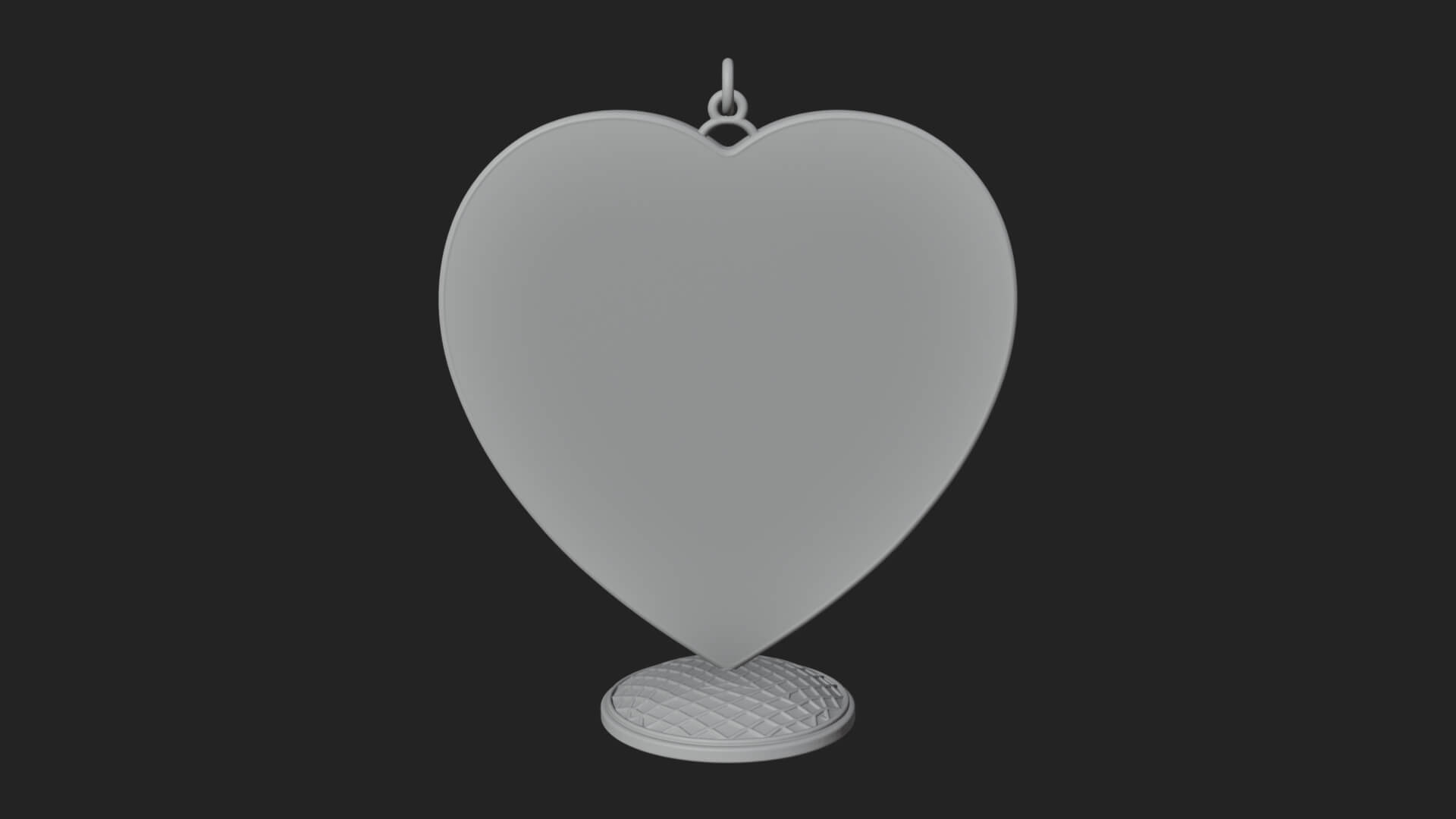 Ornate Framed Heart Plaque Design 325 3D Print Model 3D Model