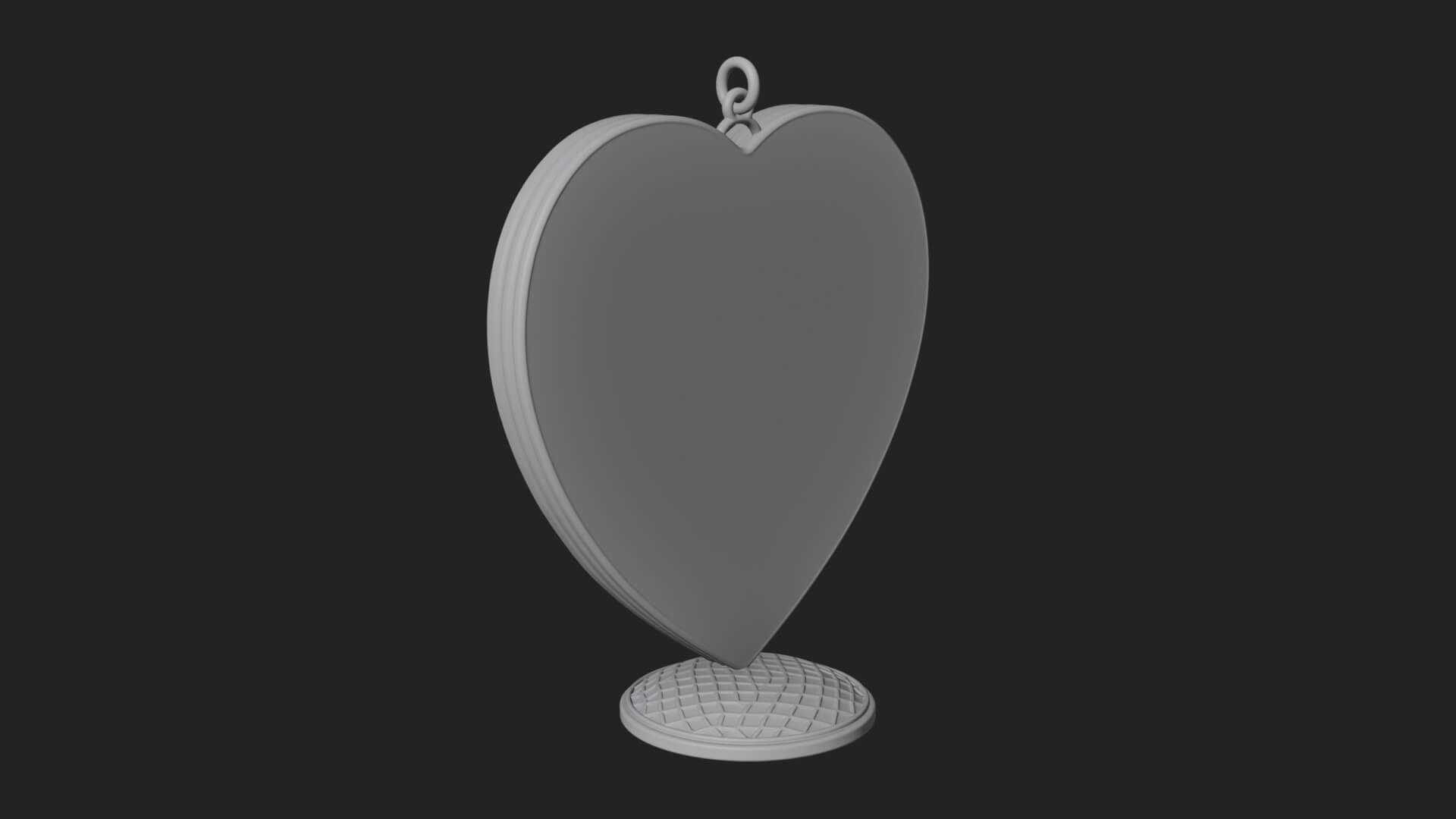 Ornate Framed Heart Plaque Design 325 3D Print Model 3D Model