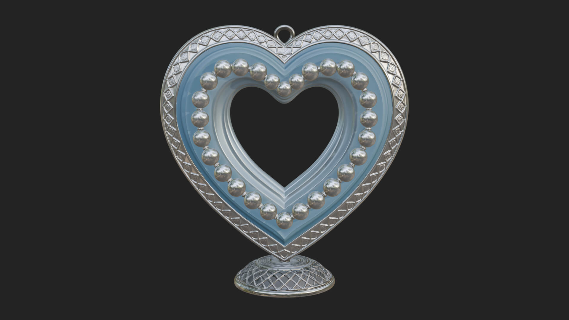 Ornate Framed Heart Plaque Design 326 3D Print Model 3D Model