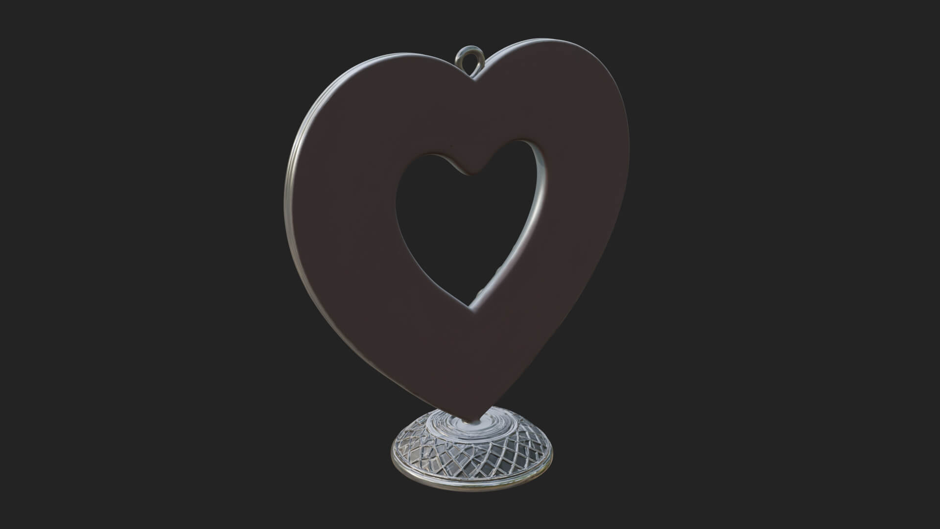 Ornate Framed Heart Plaque Design 326 3D Print Model 3D Model