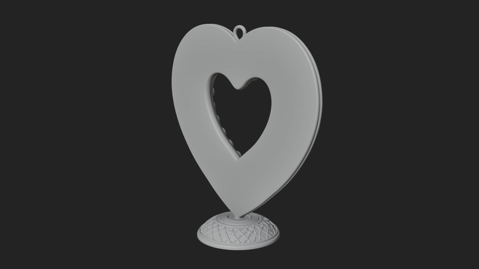 Ornate Framed Heart Plaque Design 326 3D Print Model 3D Model