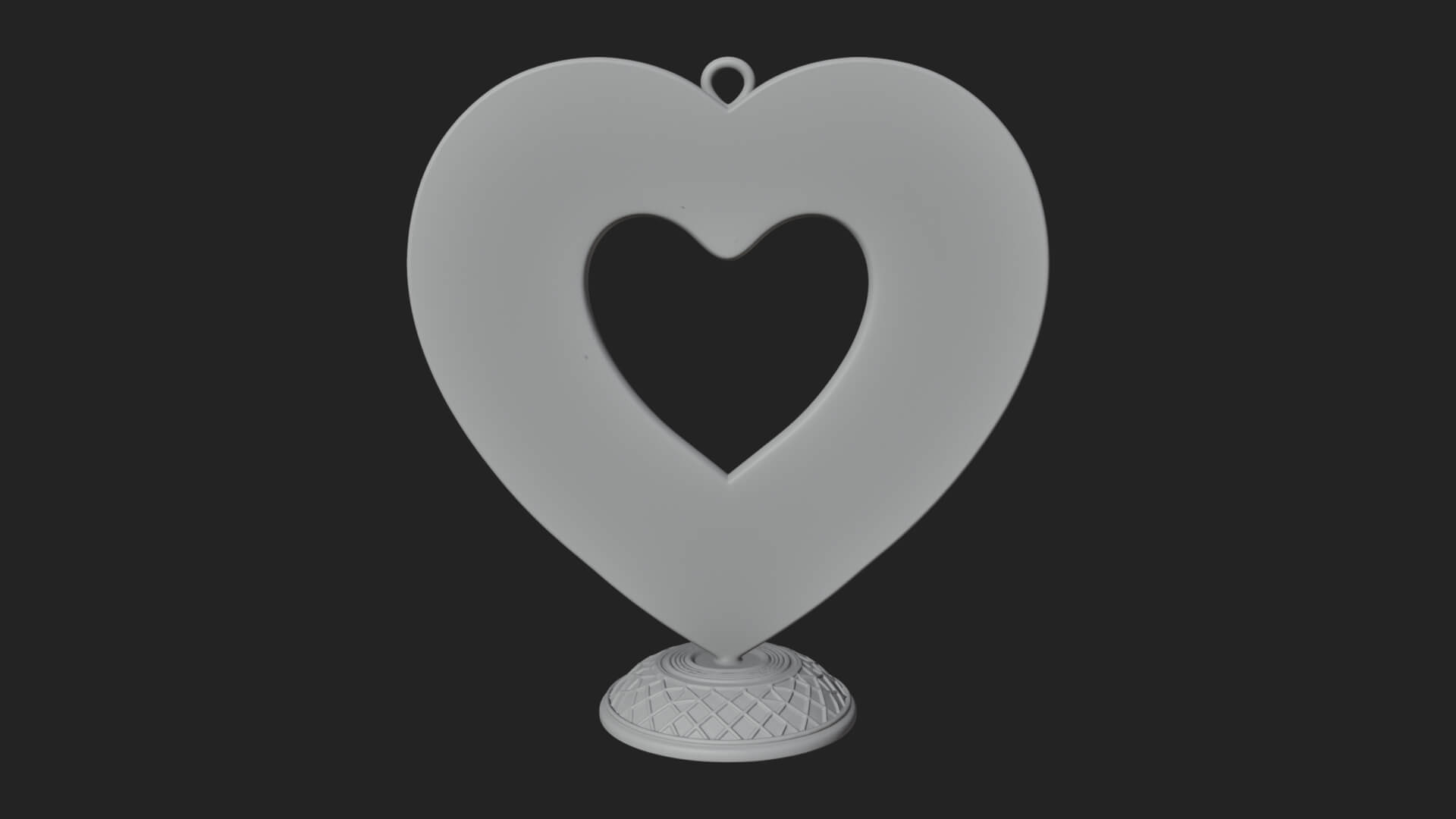 Ornate Framed Heart Plaque Design 326 3D Print Model 3D Model