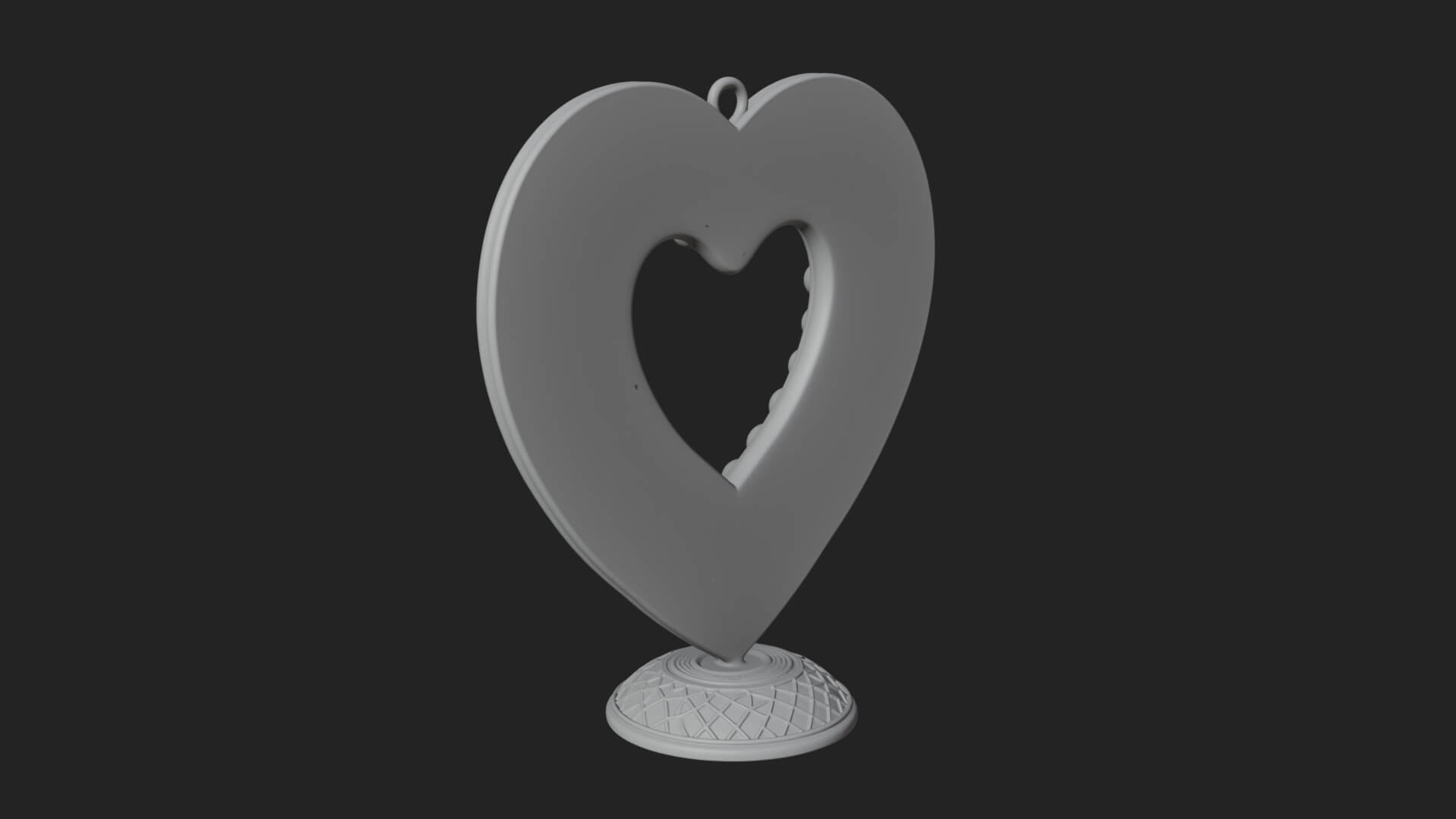 Ornate Framed Heart Plaque Design 326 3D Print Model 3D Model
