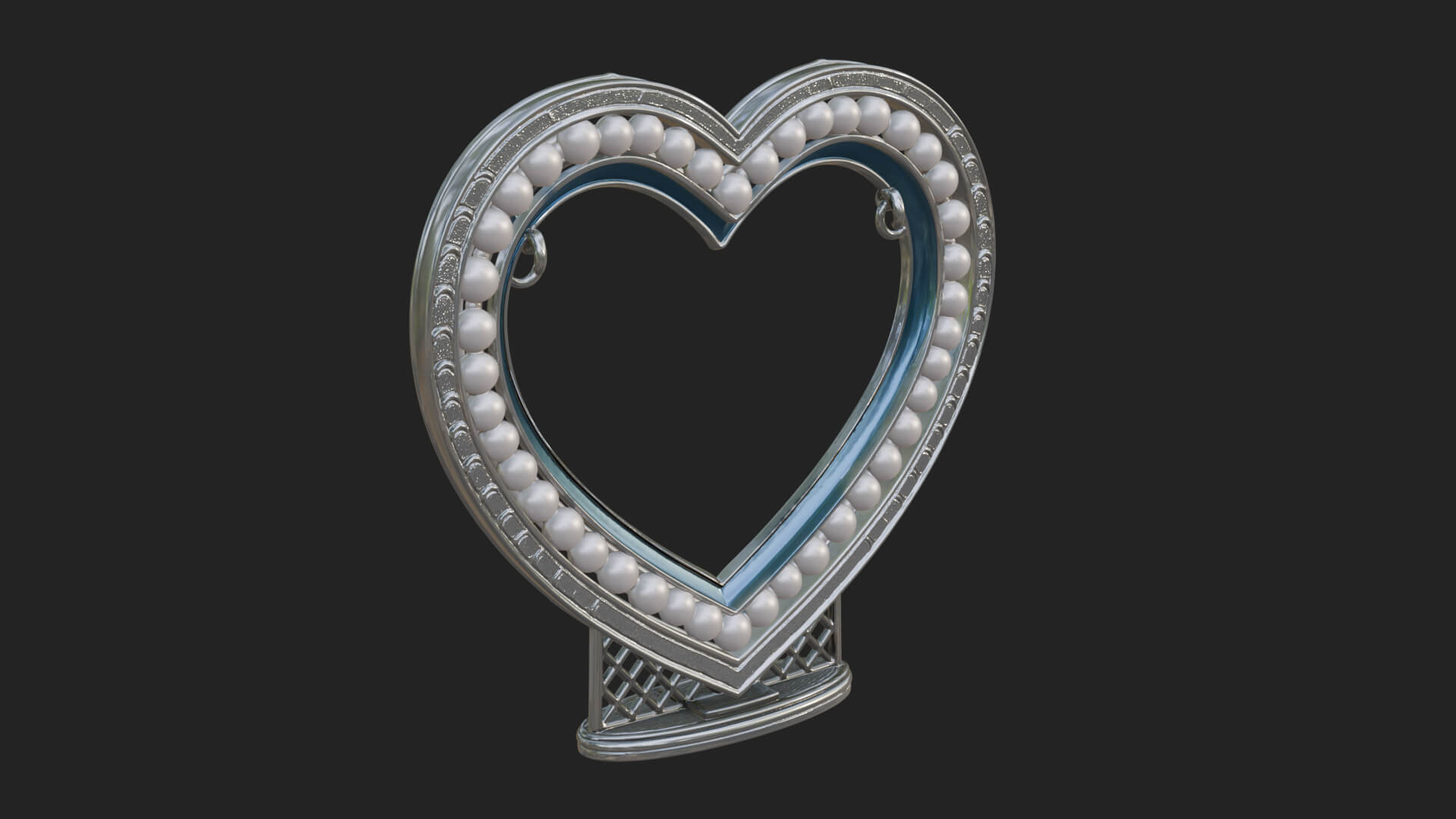 Ornate Framed Heart Plaque Design 328 3D Print Model 3D Model