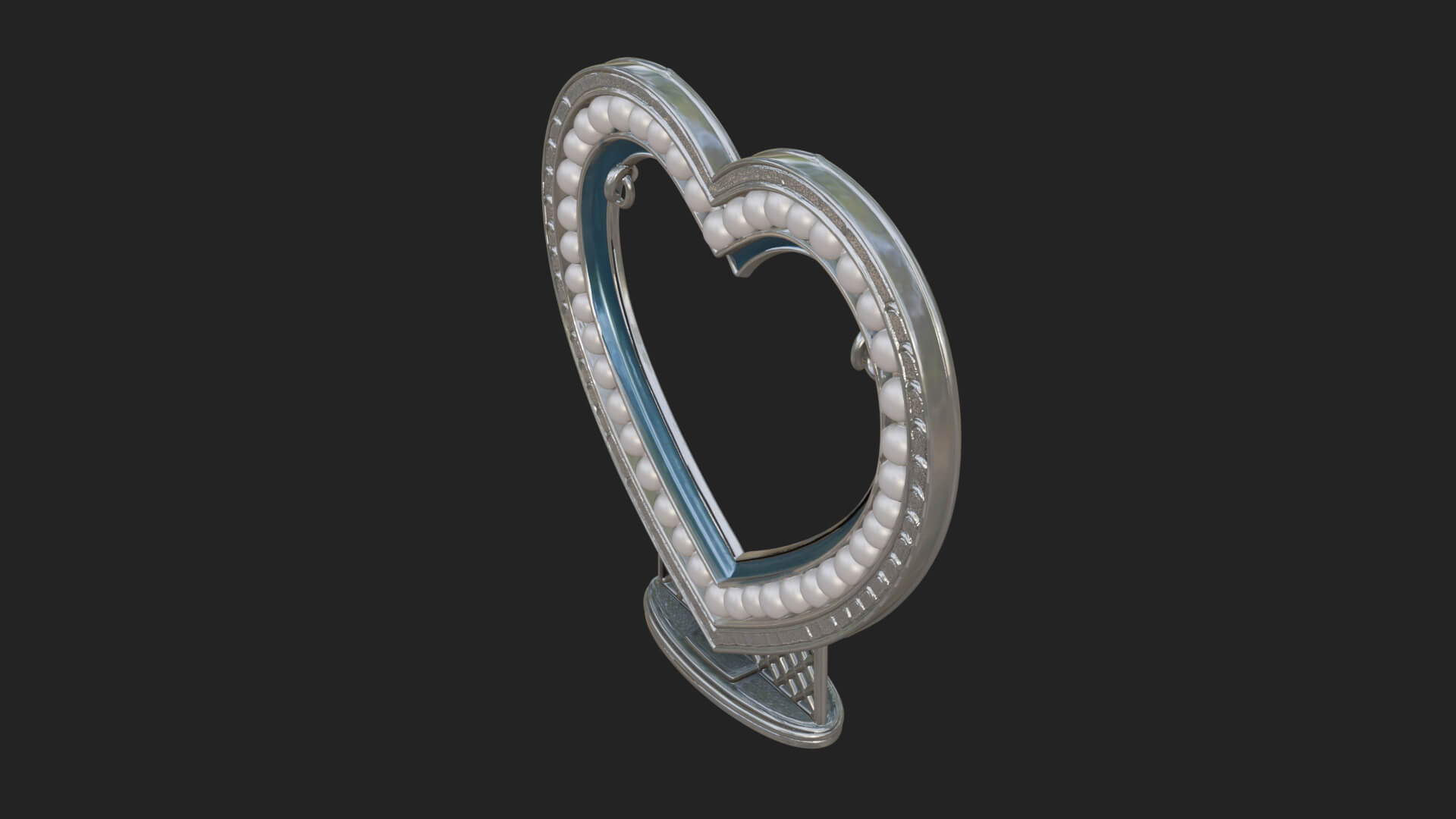 Ornate Framed Heart Plaque Design 328 3D Print Model 3D Model