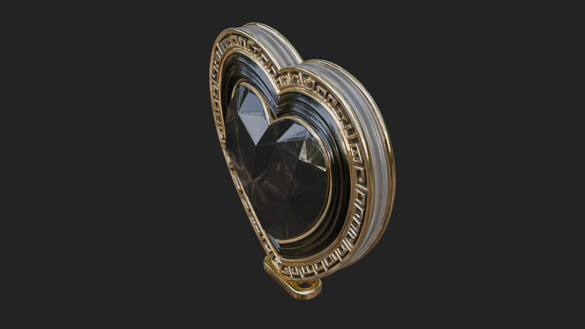 Ornate Framed Heart Plaque Design 334 3D Print Model 3D Model