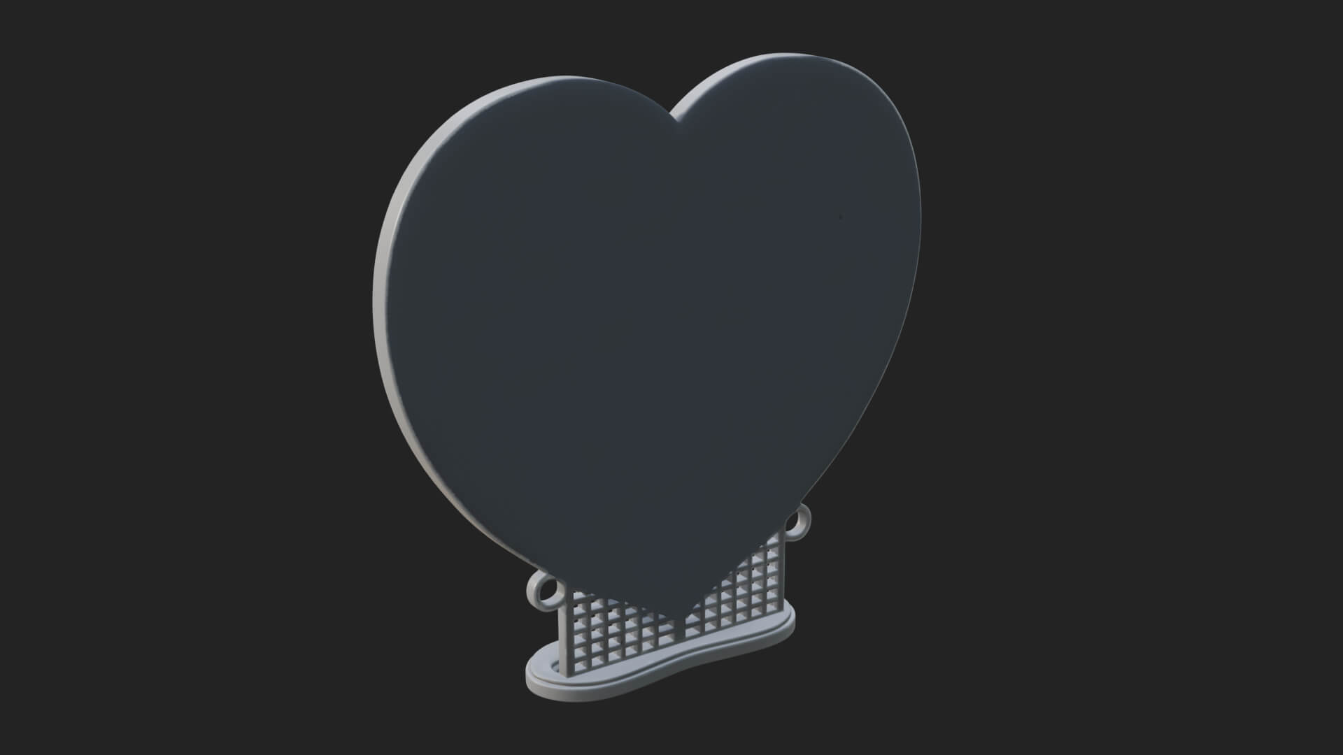 Ornate Framed Heart Plaque Design 44 3D Print Model 3D Model