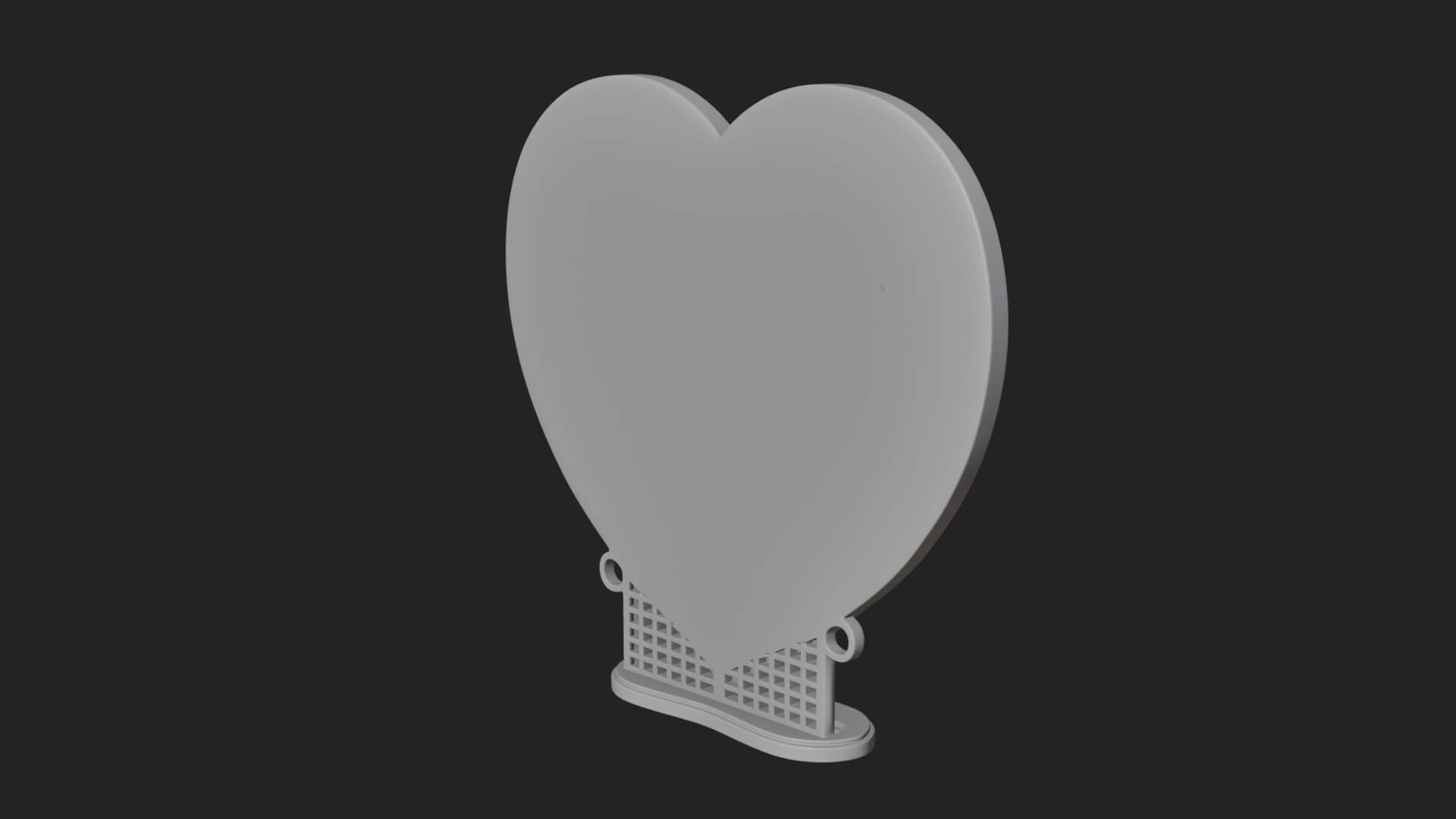 Ornate Framed Heart Plaque Design 44 3D Print Model 3D Model