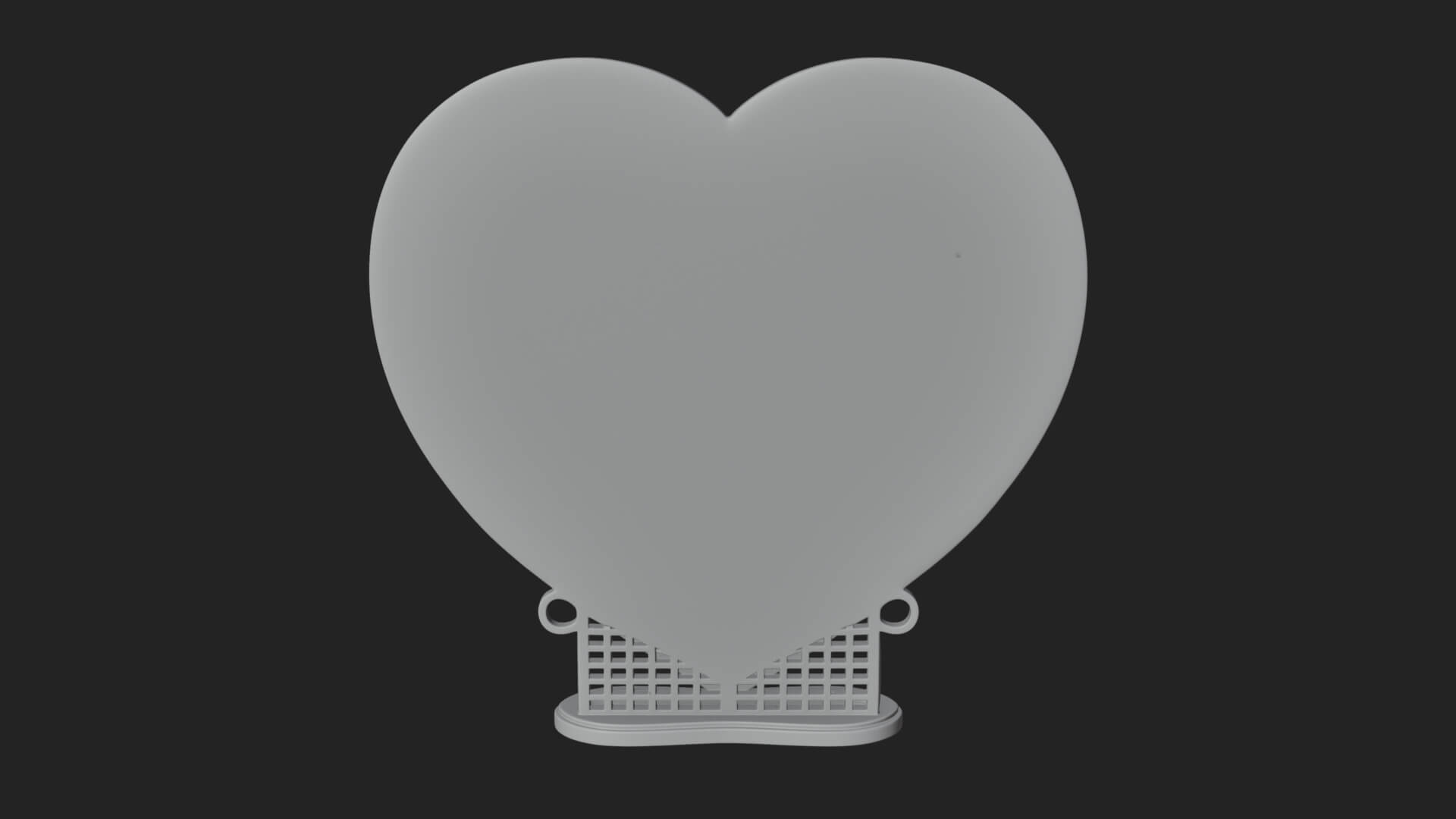 Ornate Framed Heart Plaque Design 44 3D Print Model 3D Model