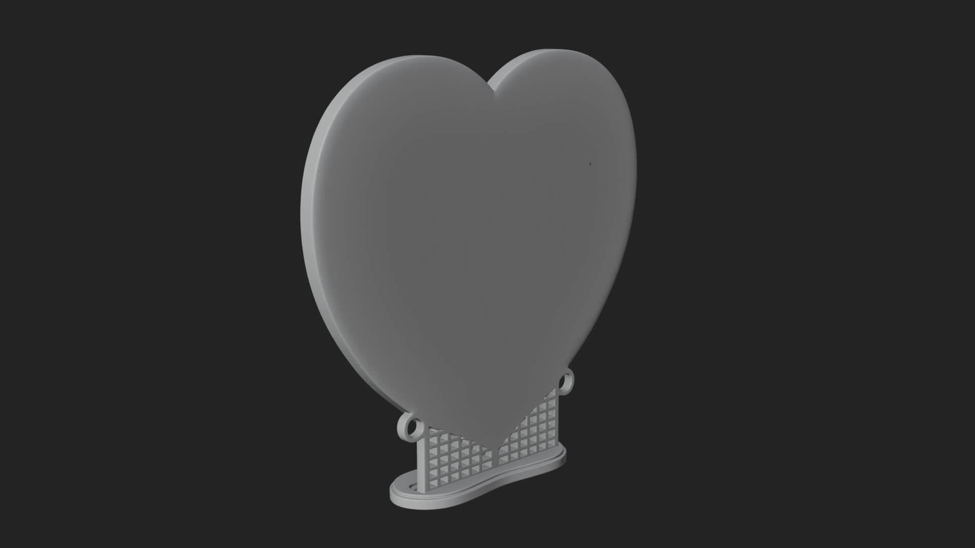 Ornate Framed Heart Plaque Design 44 3D Print Model 3D Model