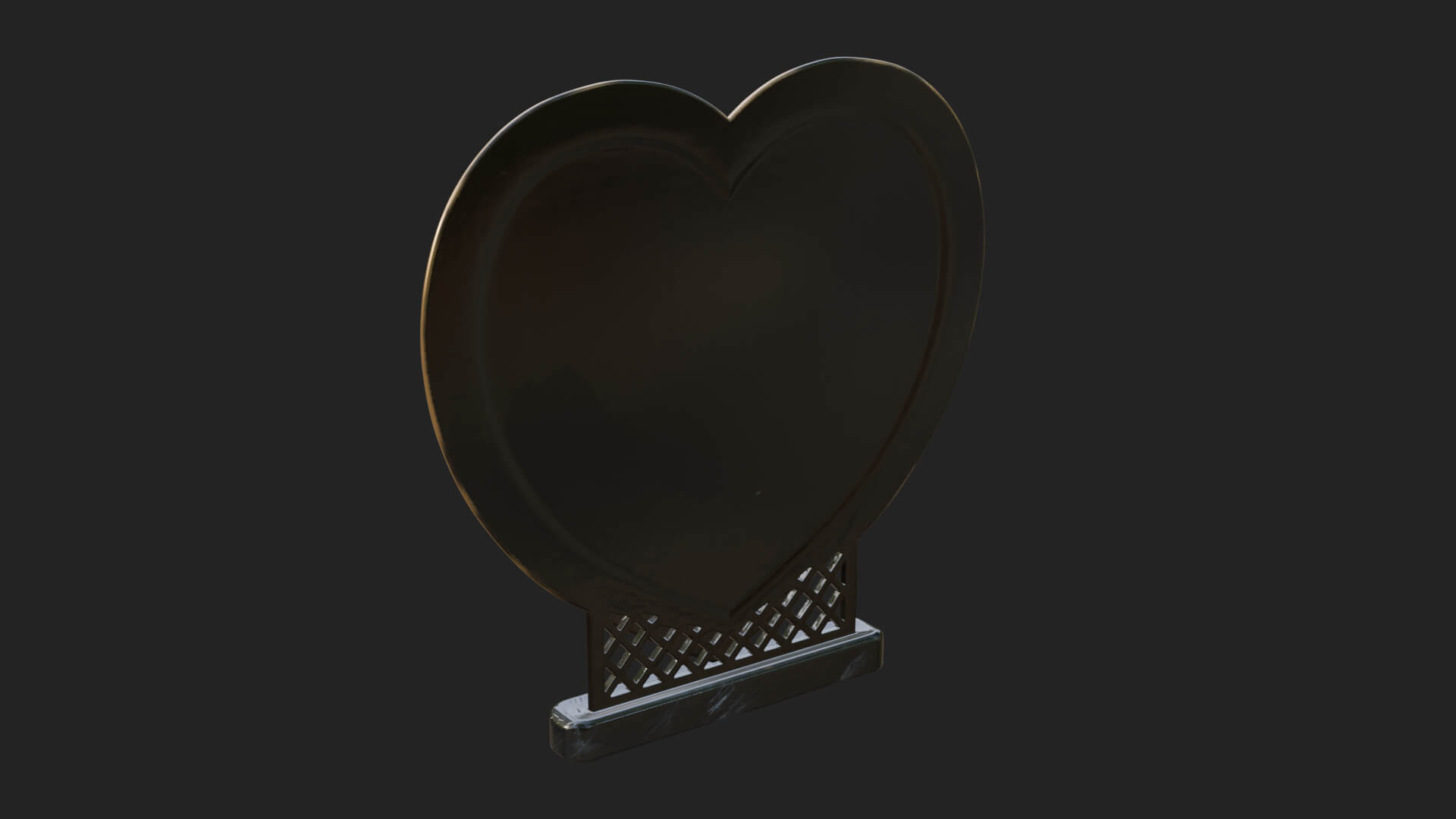 Ornate Framed Heart Plaque Design 47 3D Print Model 3D Model