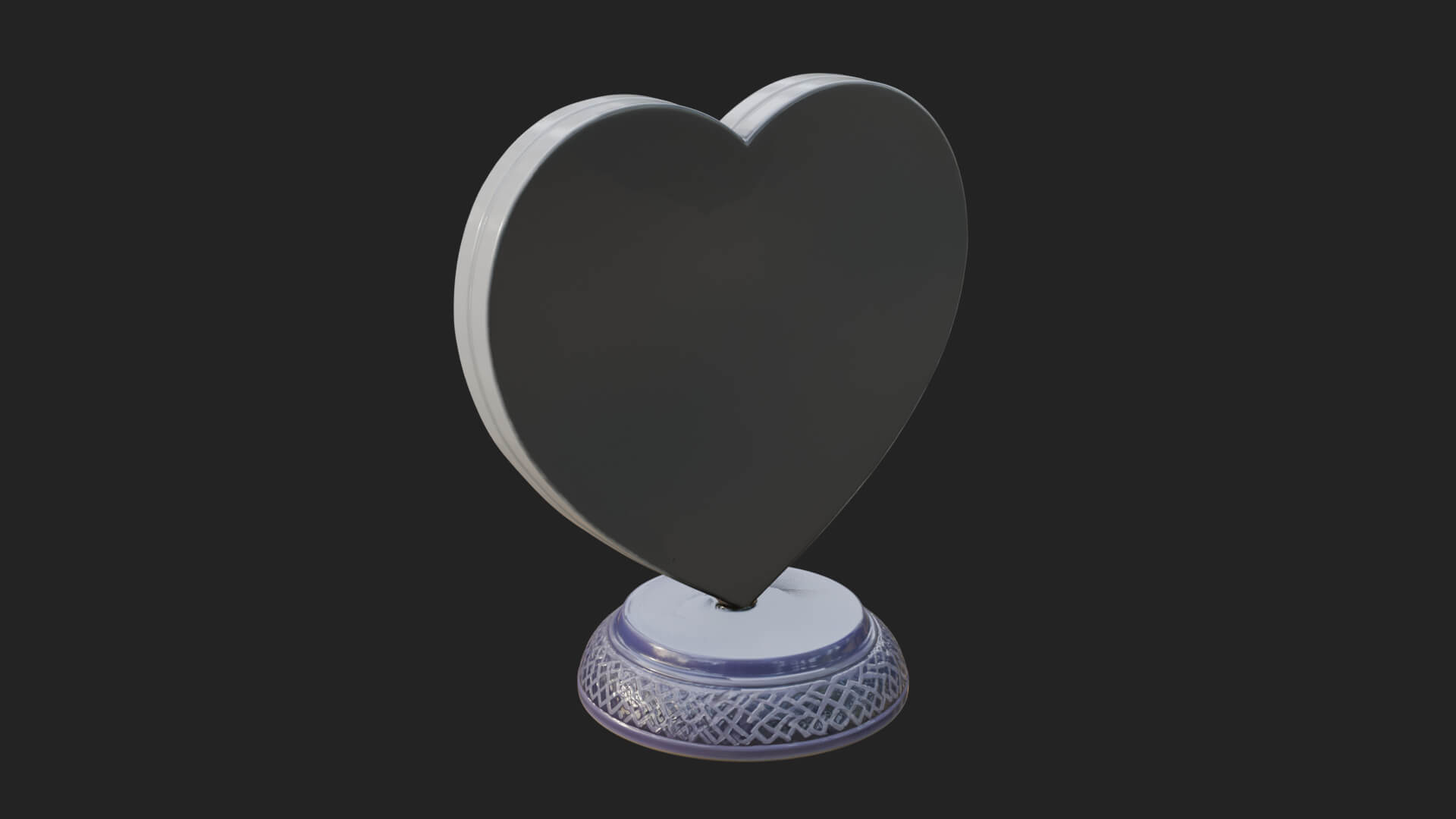 Ornate Framed Heart Plaque Design 50 3D Print Model 3D Model