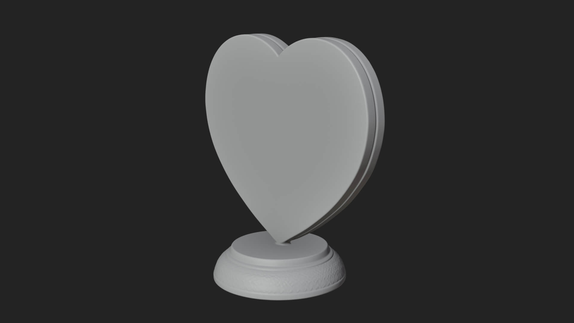 Ornate Framed Heart Plaque Design 50 3D Print Model 3D Model