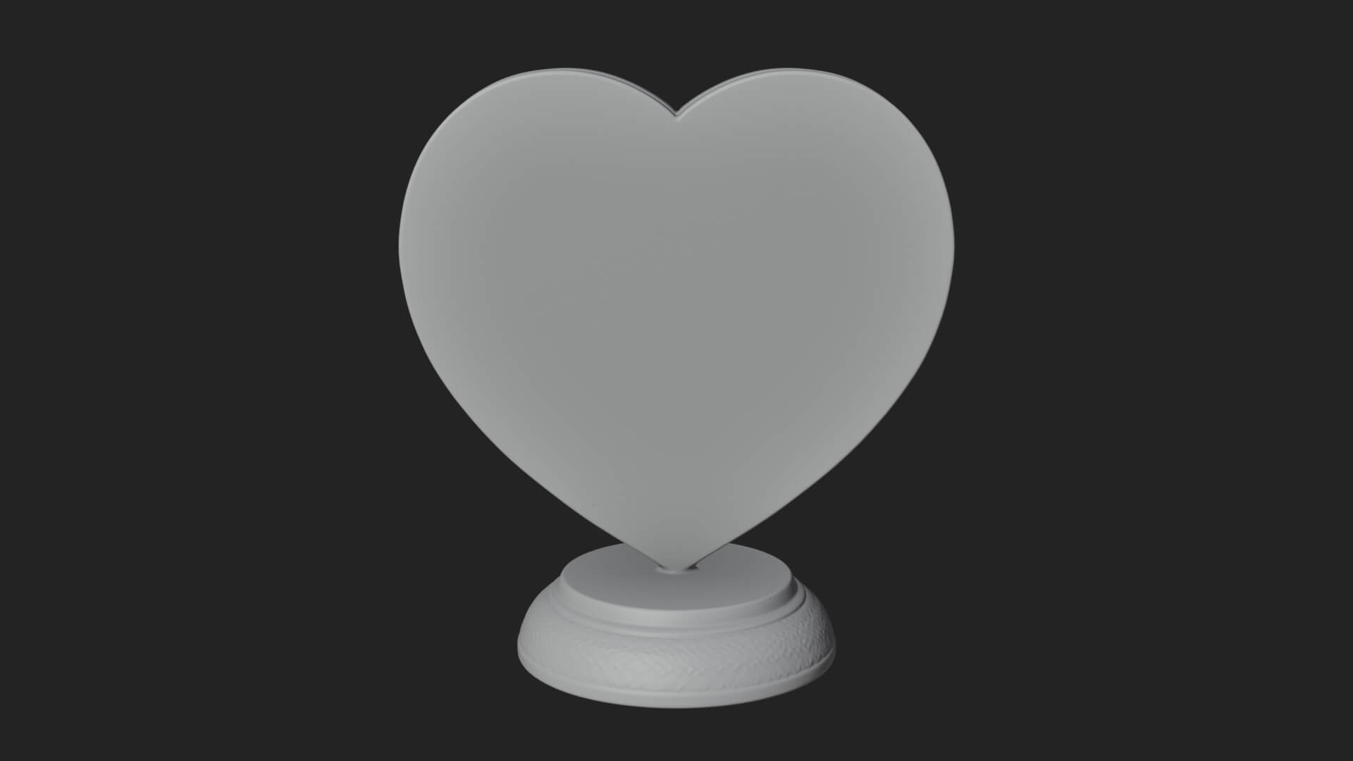 Ornate Framed Heart Plaque Design 50 3D Print Model 3D Model