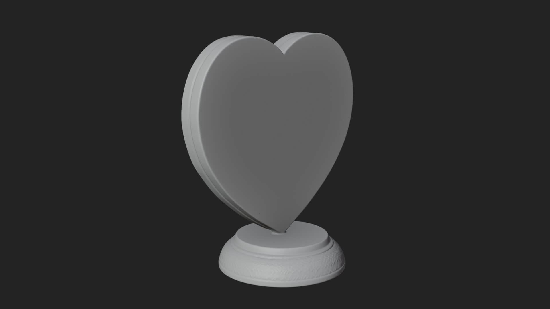 Ornate Framed Heart Plaque Design 50 3D Print Model 3D Model