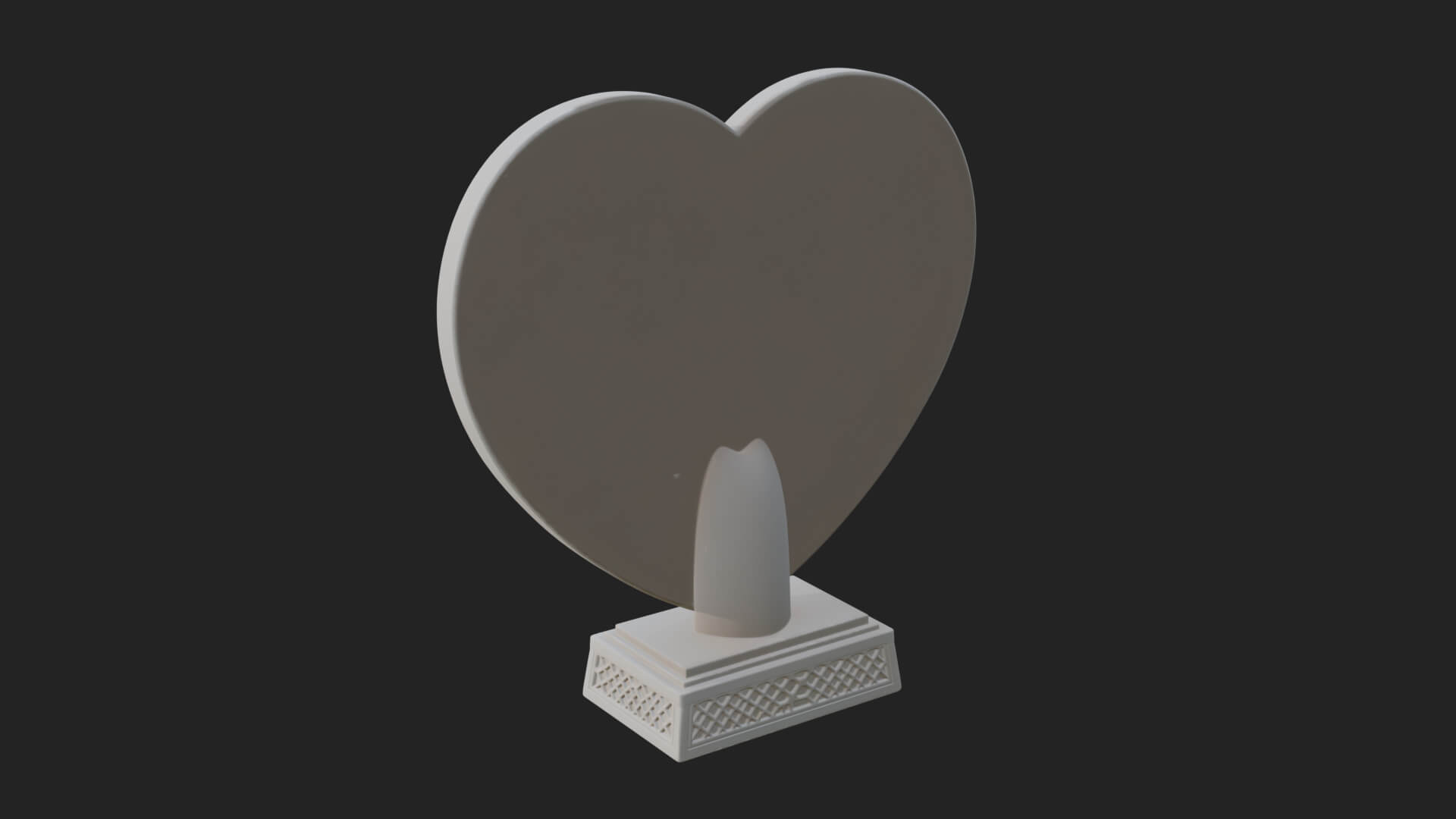 Ornate Framed Heart Plaque Design 52 3D Print Model 3D Model