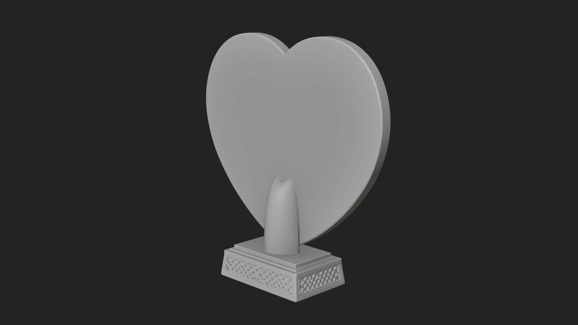Ornate Framed Heart Plaque Design 52 3D Print Model 3D Model