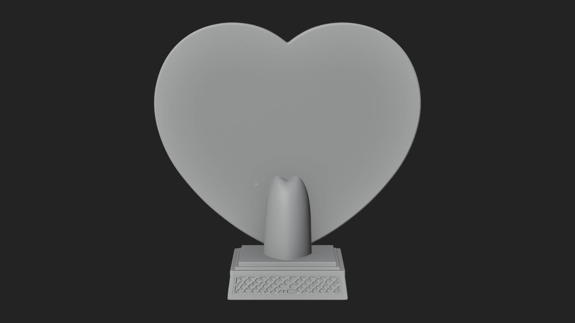 Ornate Framed Heart Plaque Design 52 3D Print Model 3D Model