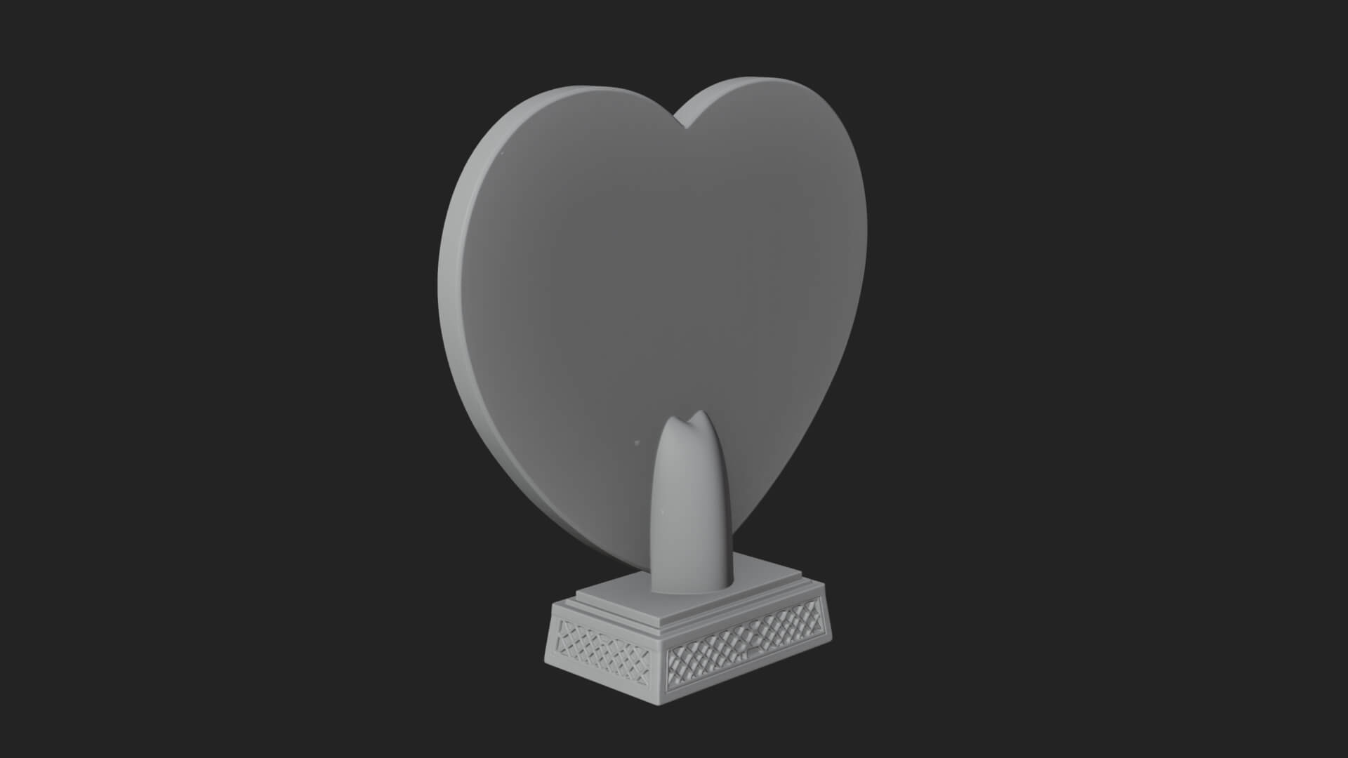 Ornate Framed Heart Plaque Design 52 3D Print Model 3D Model