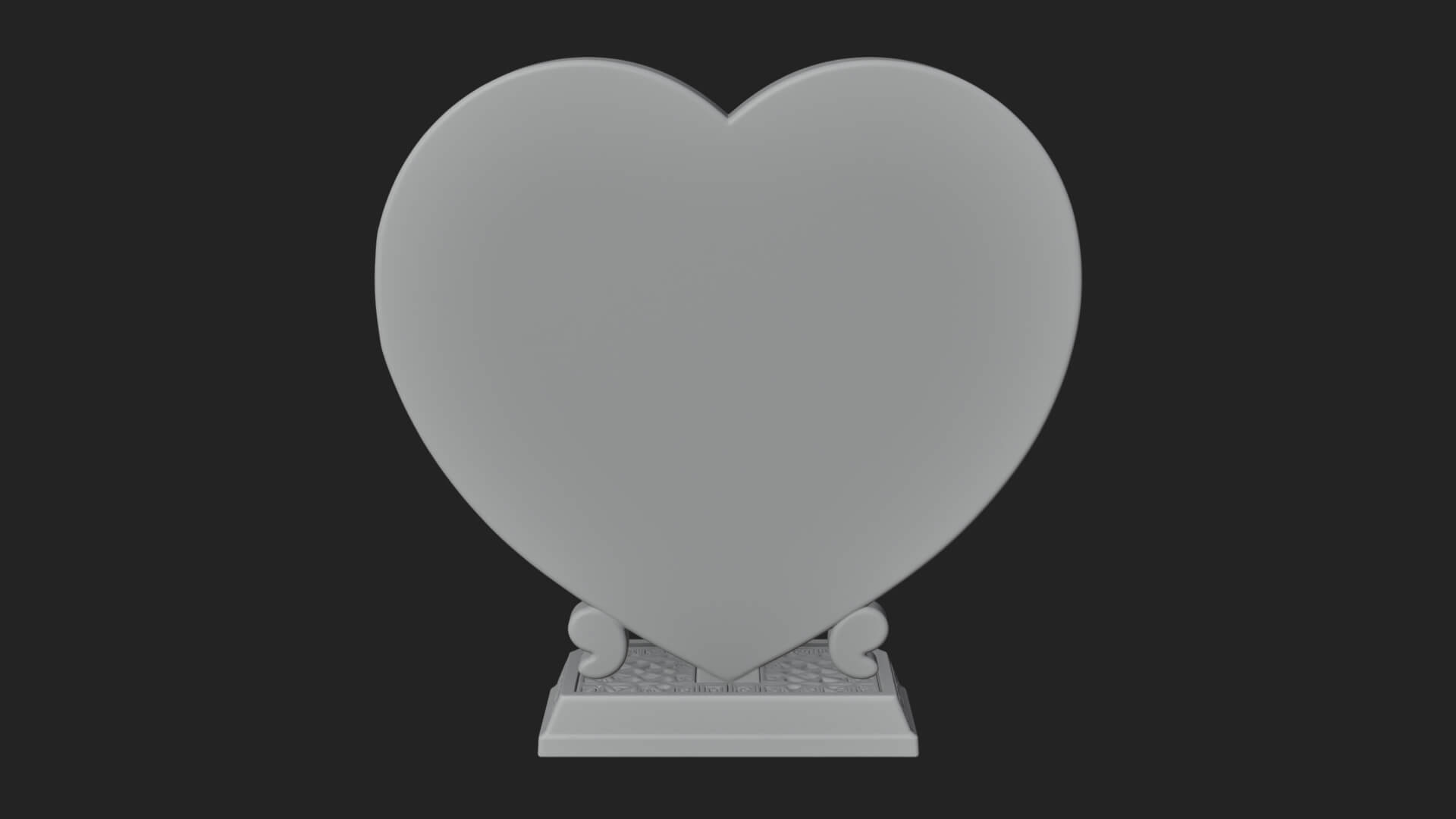 Ornate Framed Heart Plaque Design 54 3D Print Model 3D Model