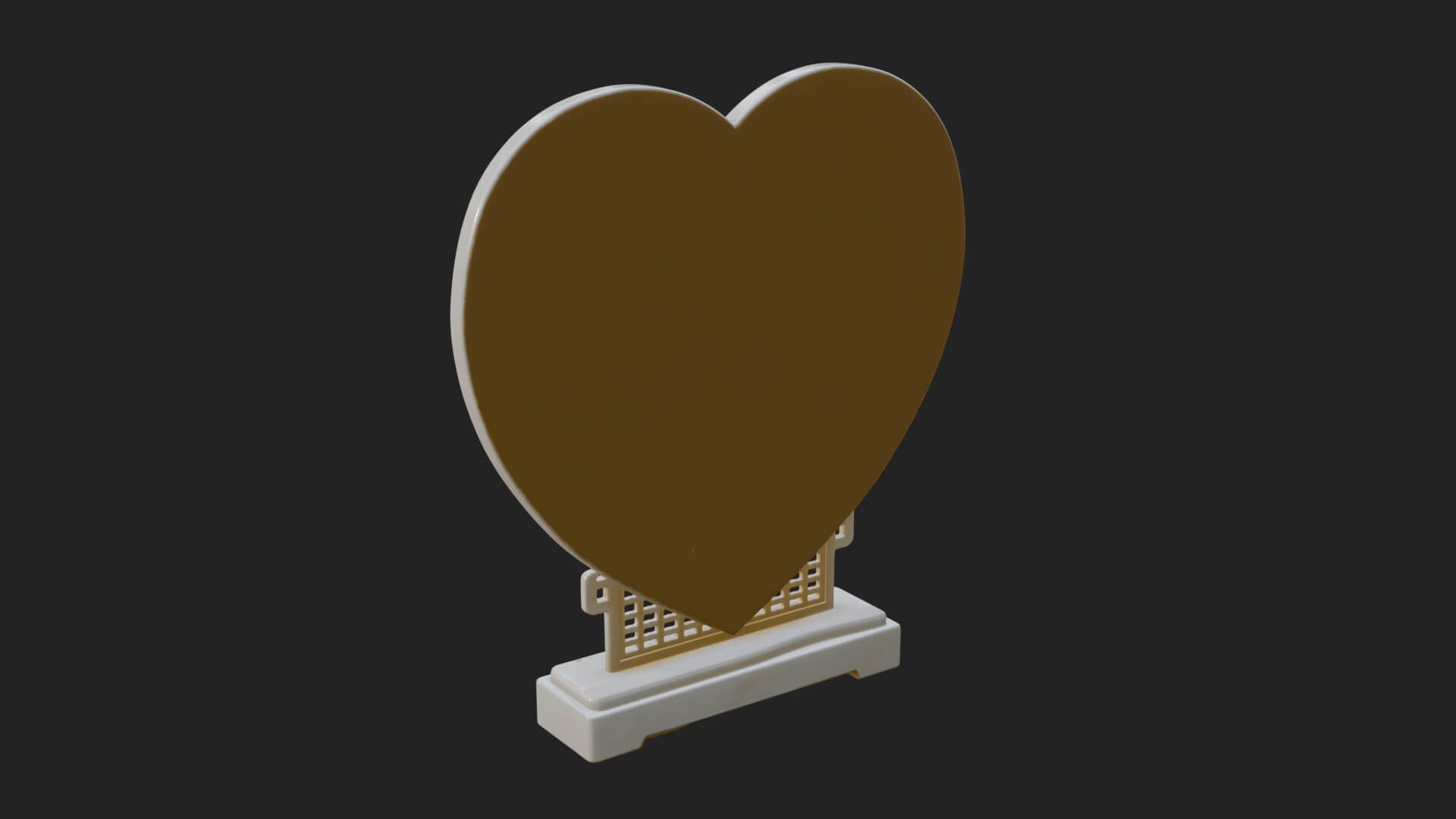 Ornate Framed Heart Plaque Design 60 3D Print Model 3D Model