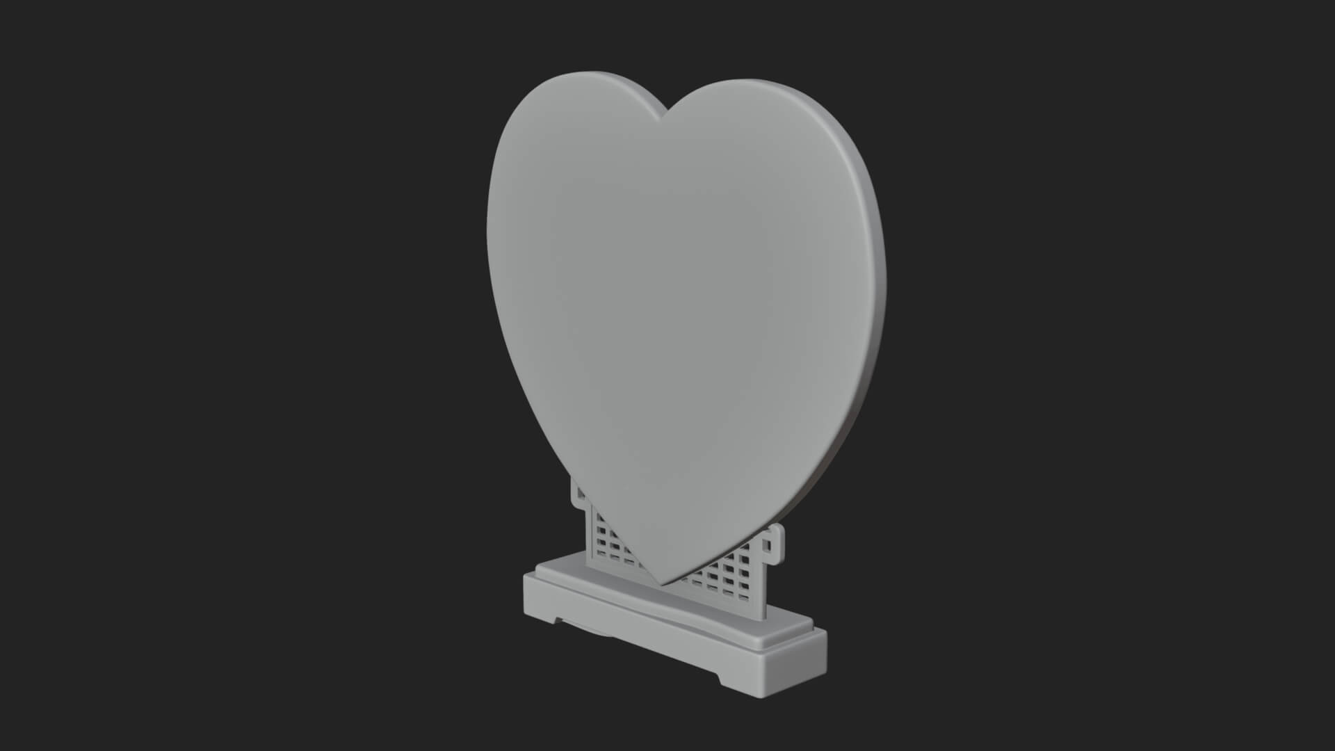 Ornate Framed Heart Plaque Design 60 3D Print Model 3D Model
