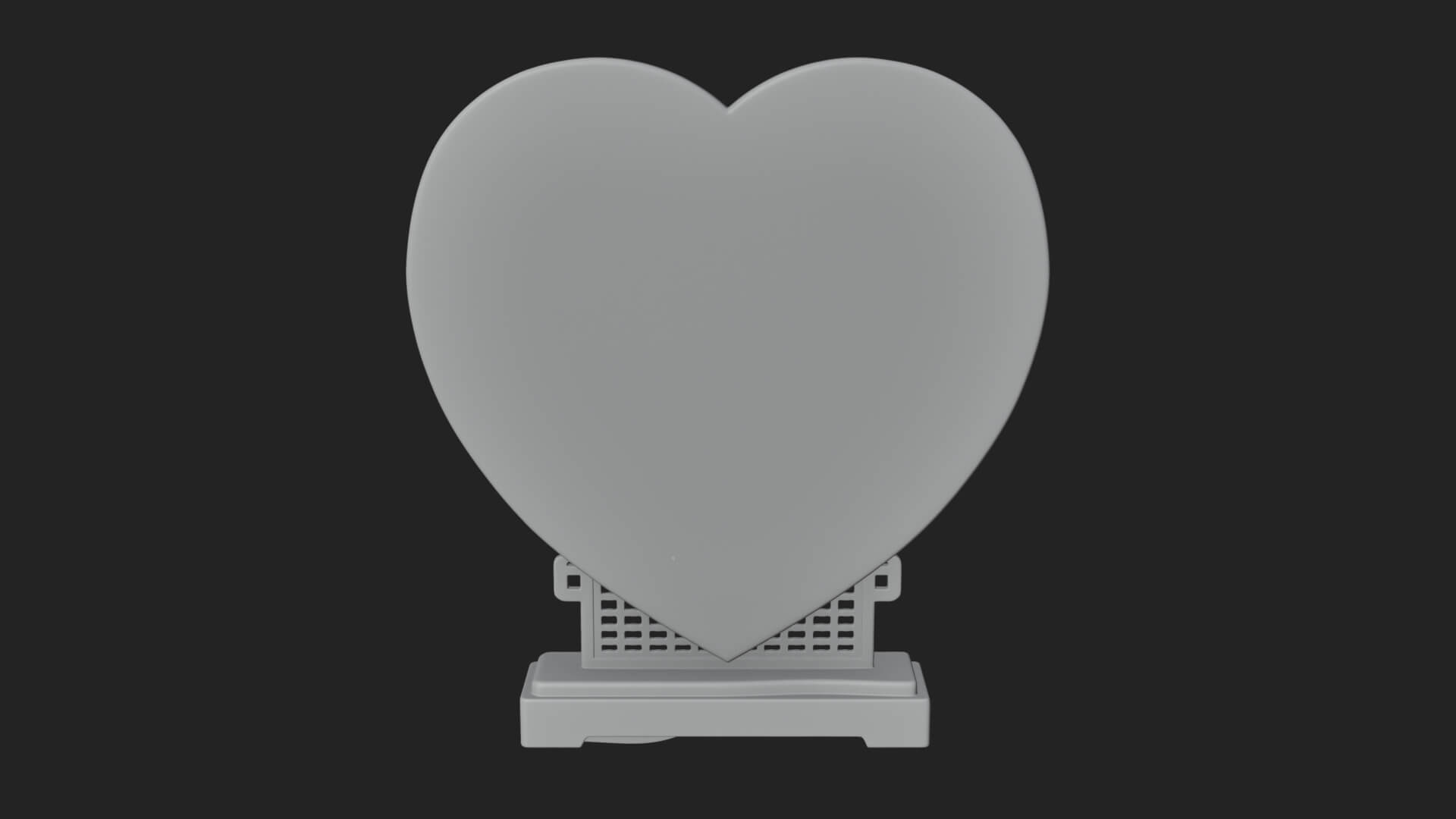 Ornate Framed Heart Plaque Design 60 3D Print Model 3D Model