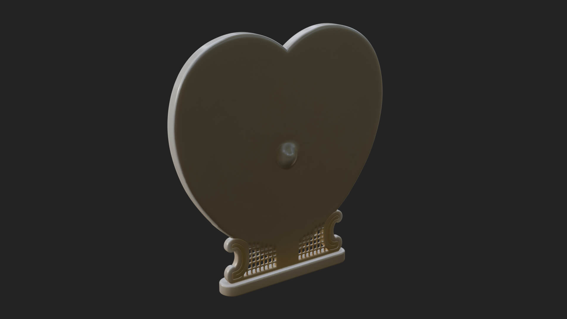 Ornate Framed Heart Plaque Design 61 3D Print Model 3D Model