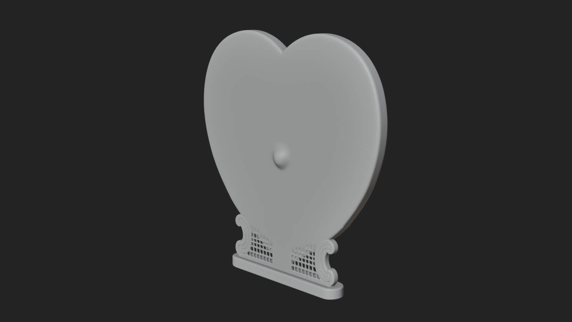 Ornate Framed Heart Plaque Design 61 3D Print Model 3D Model