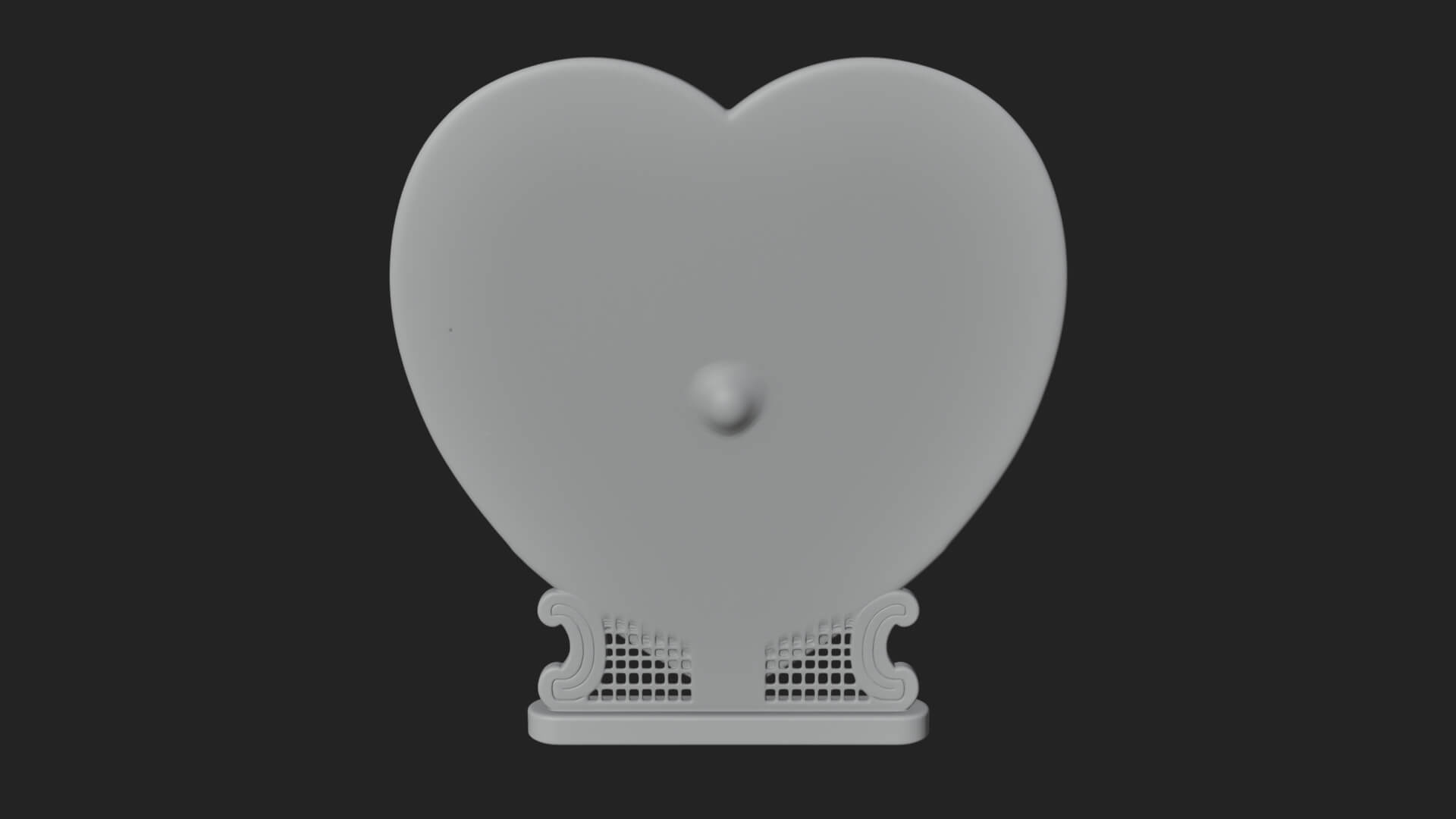Ornate Framed Heart Plaque Design 61 3D Print Model 3D Model