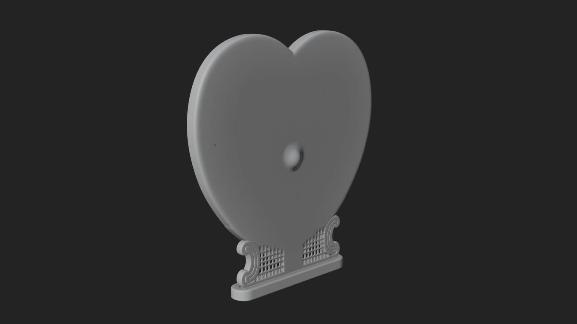 Ornate Framed Heart Plaque Design 61 3D Print Model 3D Model