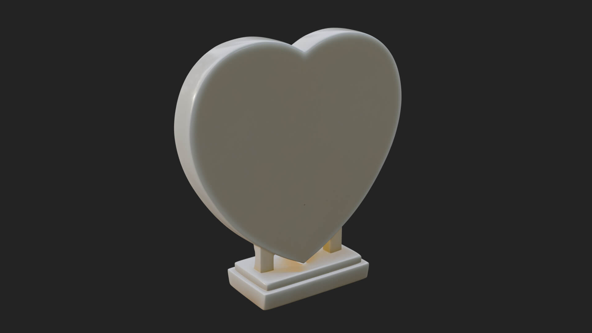 Ornate Framed Heart Plaque Design 62 3D Print Model 3D Model