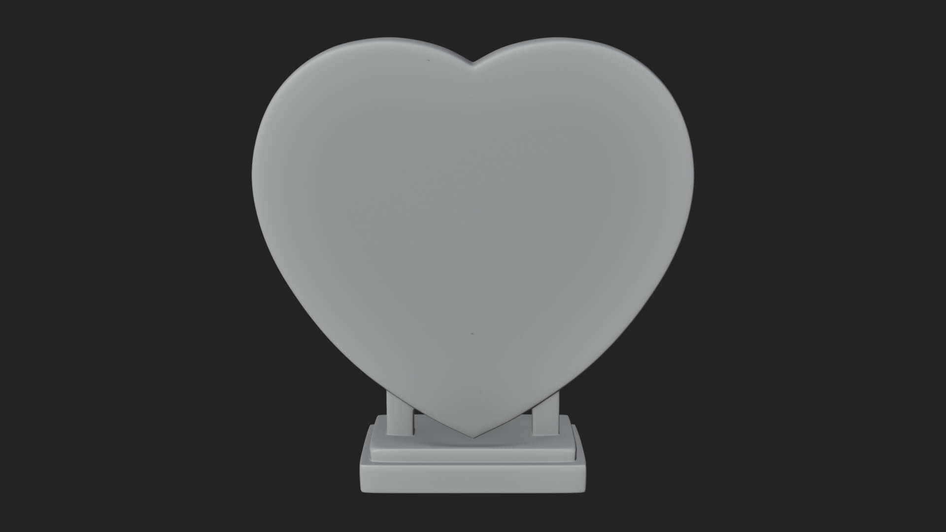 Ornate Framed Heart Plaque Design 62 3D Print Model 3D Model