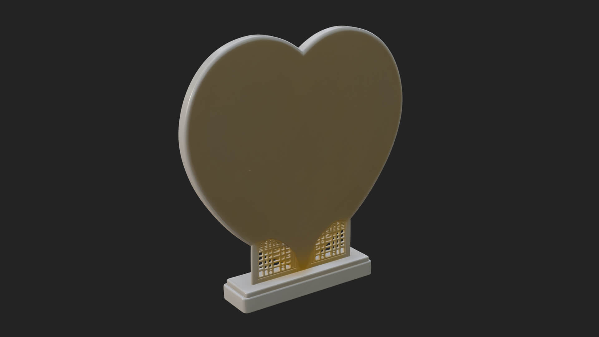 Ornate Framed Heart Plaque Design 63 3D Print Model 3D Model