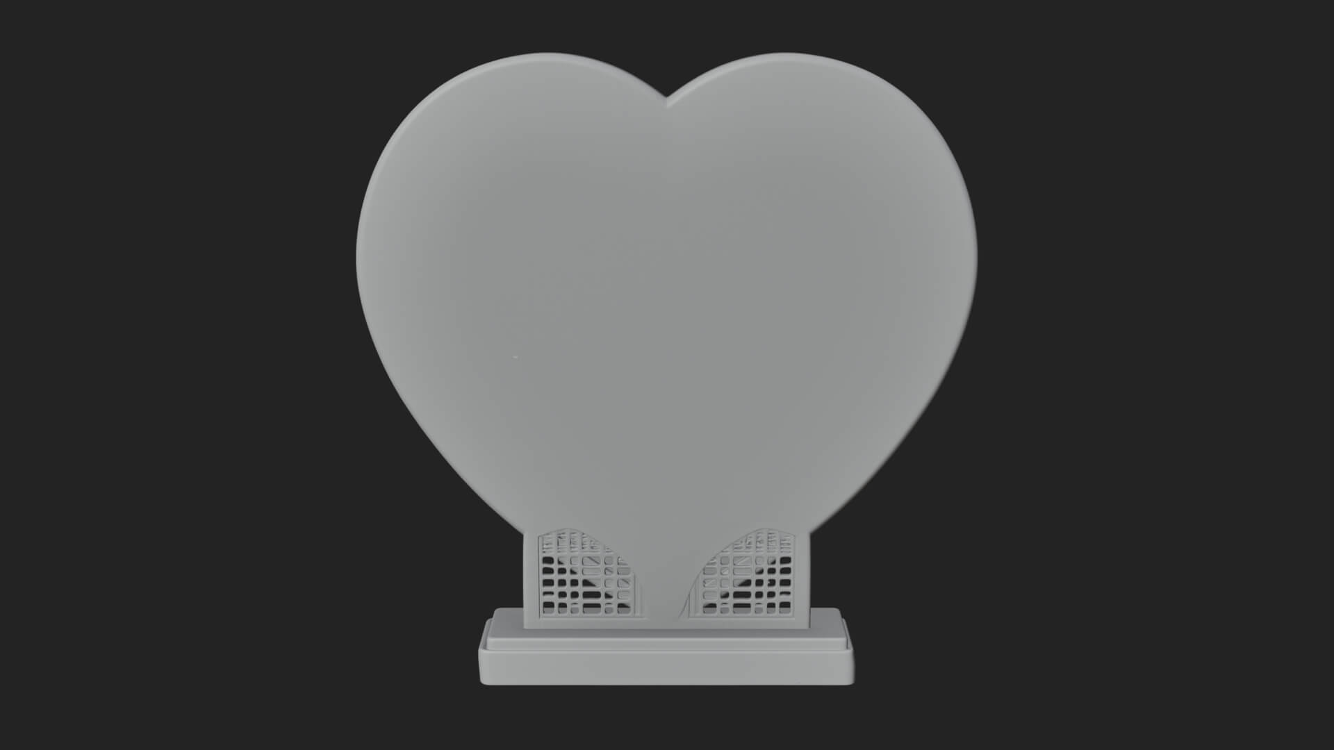 Ornate Framed Heart Plaque Design 63 3D Print Model 3D Model