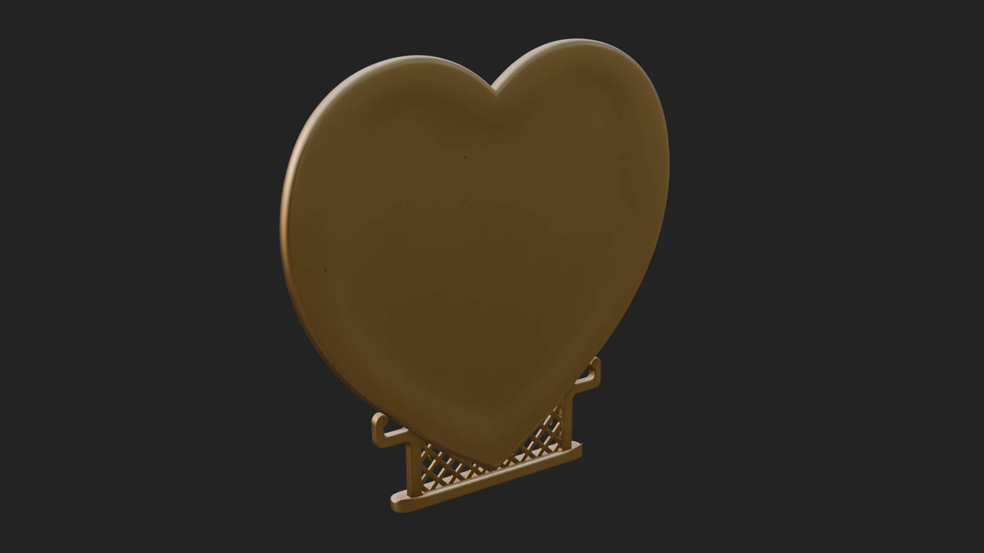 Ornate Framed Heart Plaque Design 64 3D Print Model 3D Model