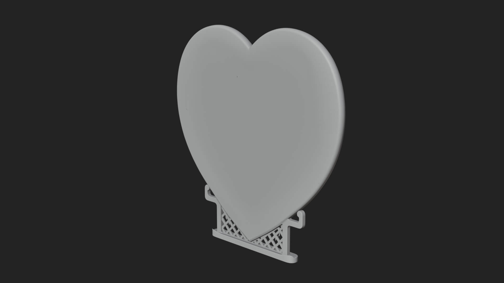 Ornate Framed Heart Plaque Design 64 3D Print Model 3D Model